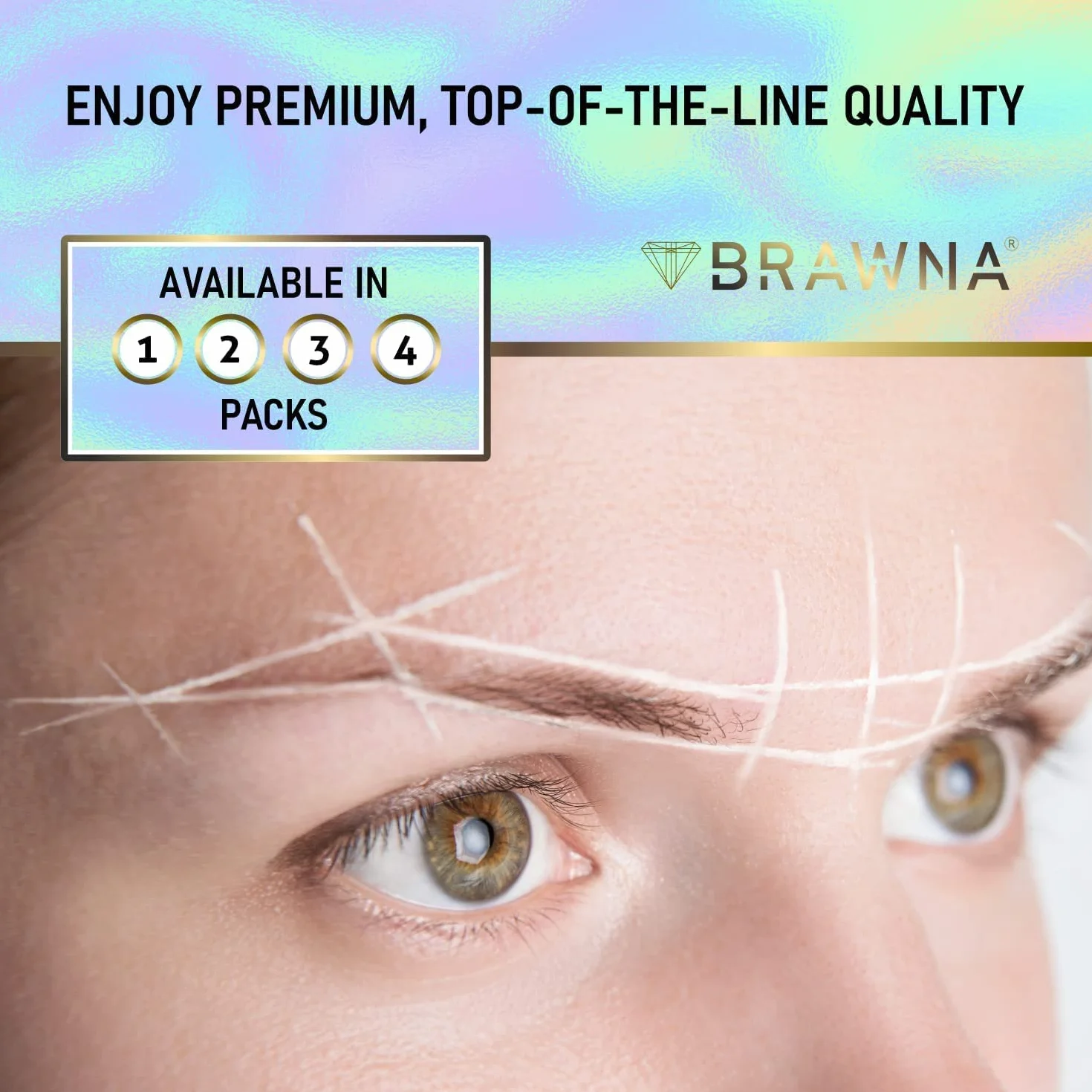BRAWNA Hilo Blanco para Mapear Cejas 30 Metros Pre-Entintado String de Mapeo Microblading PMU
