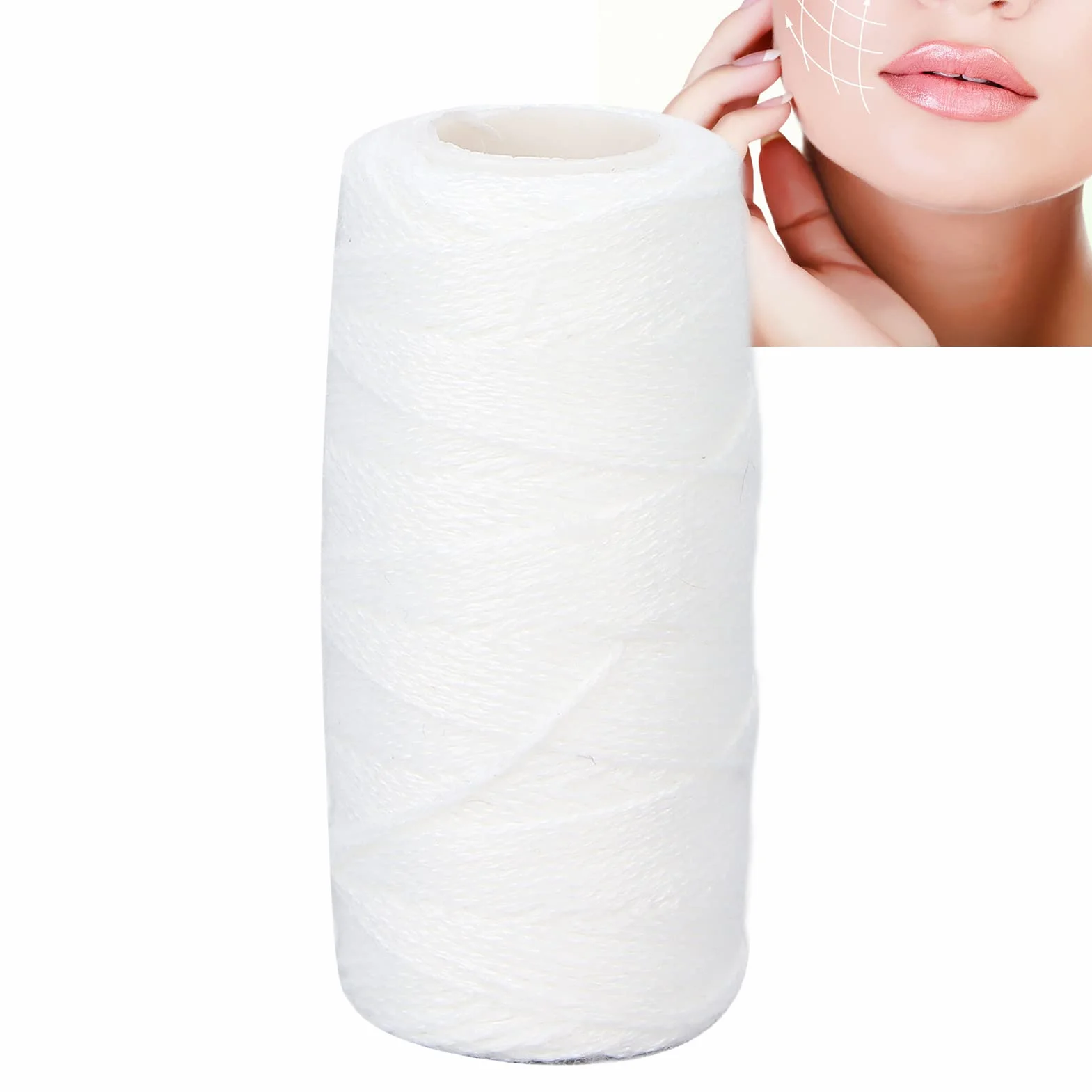 Alambre Eléctrico para Depilación Facial, Hilo de Algodón de Repuesto para Depiladora, dispositivo de depilación facial, eliminador de vello facial para uso eléctrico para mujeres