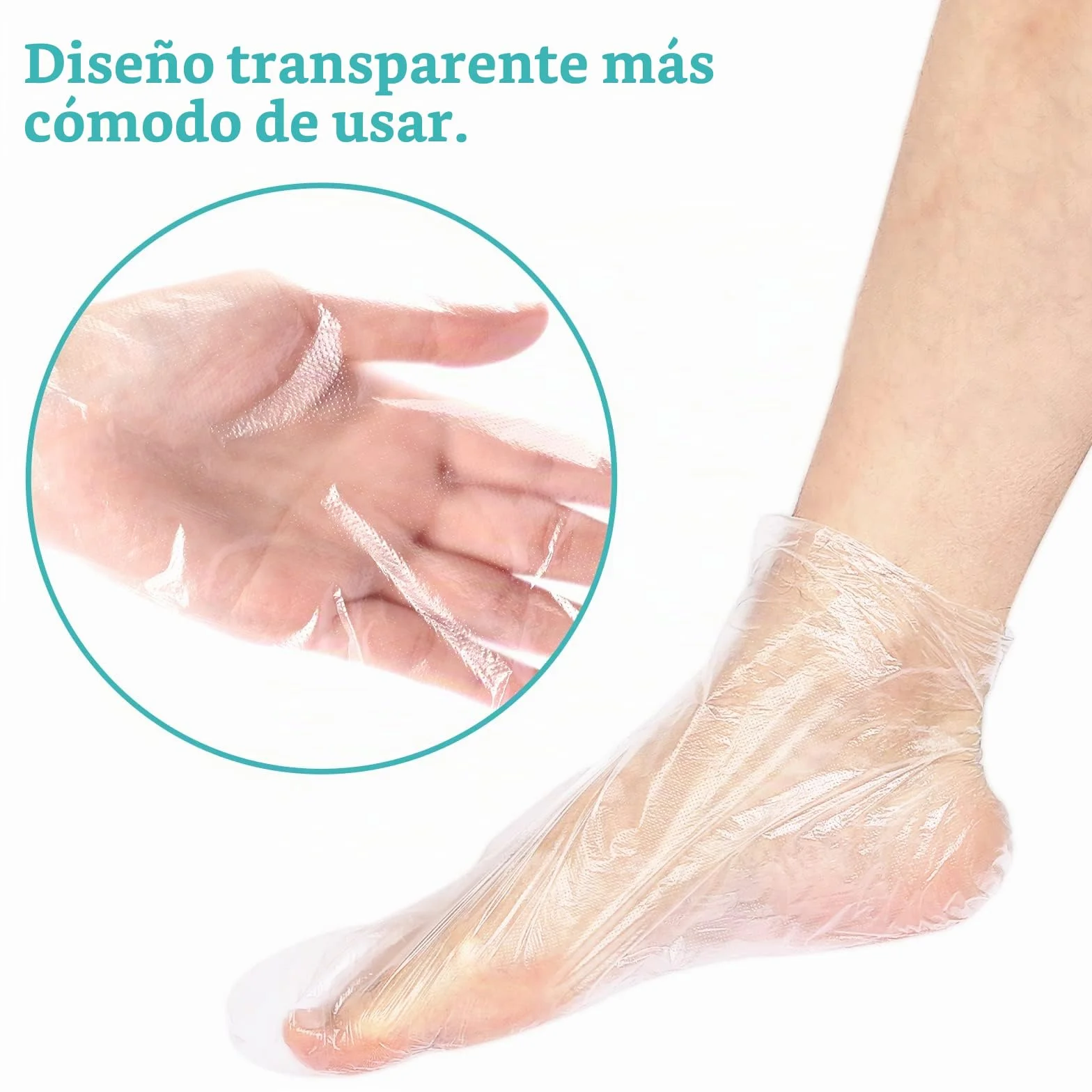 Calcetines Desechables de Plástico para Pedicura, Tratamiento de Cera de Parafina, Baño de Cera