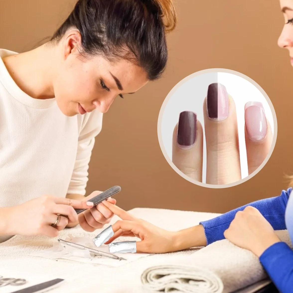 1000 unidades de láminas de gel para quitar esmalte de uñas, almohadillas de algodón, kit de herramientas de eliminación de esmalte de uñas de gel, removedor de esmalte de uñas con almohadilla de