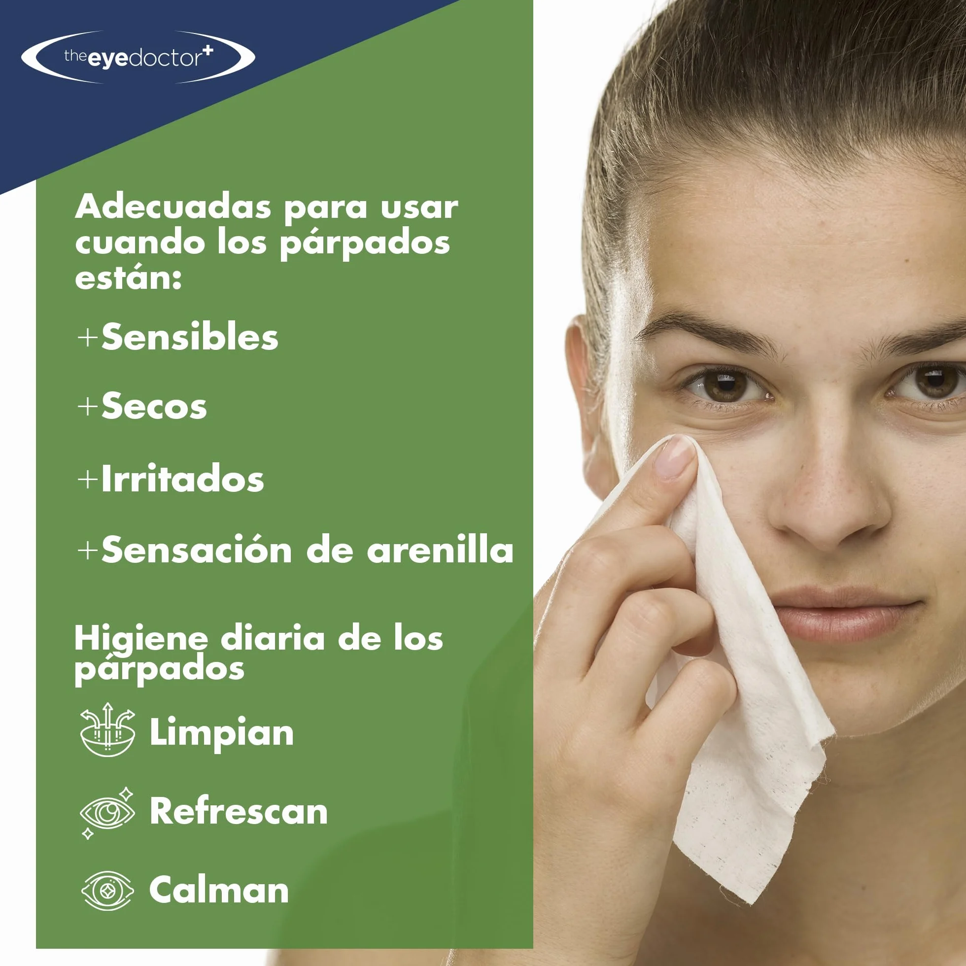 Toallitas para los párpados para ojo seco