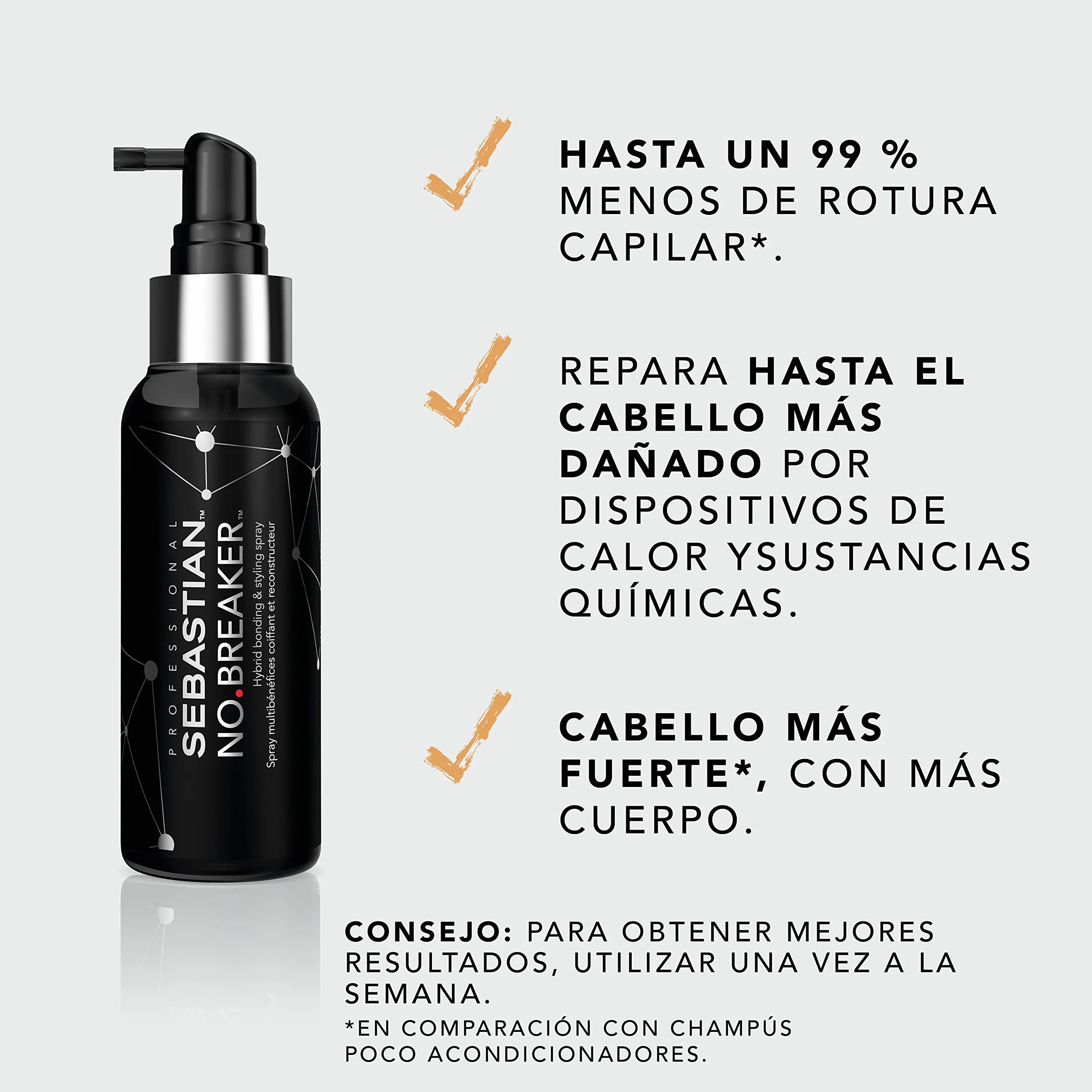 Sebastian Professional No Breaker Spray híbrido fijación y peinado Antirotura 100 ml
