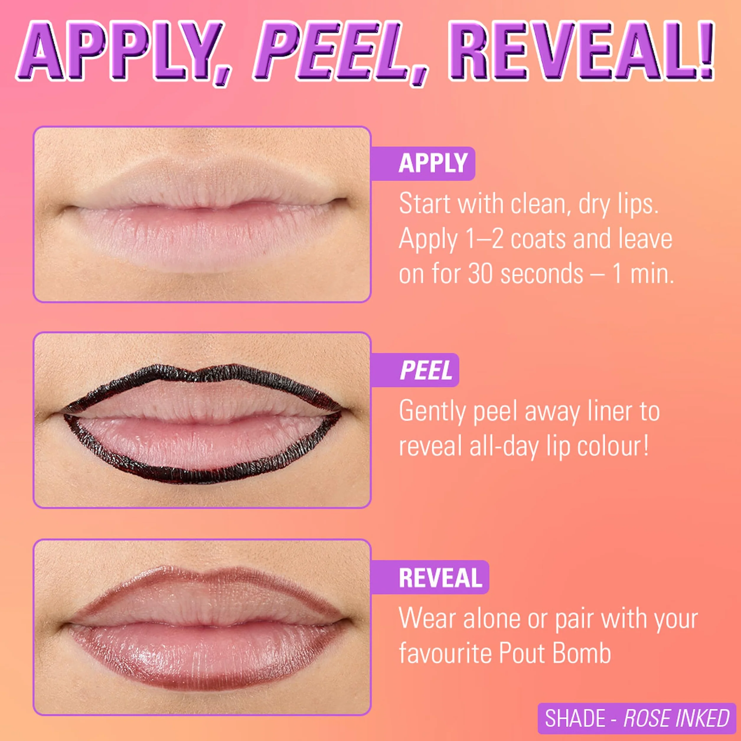 Revolution Lip Shift Ink Peel Off Lip Liner Stain - Nude Talk - 1,8 ml - Delineador labial mate vegano