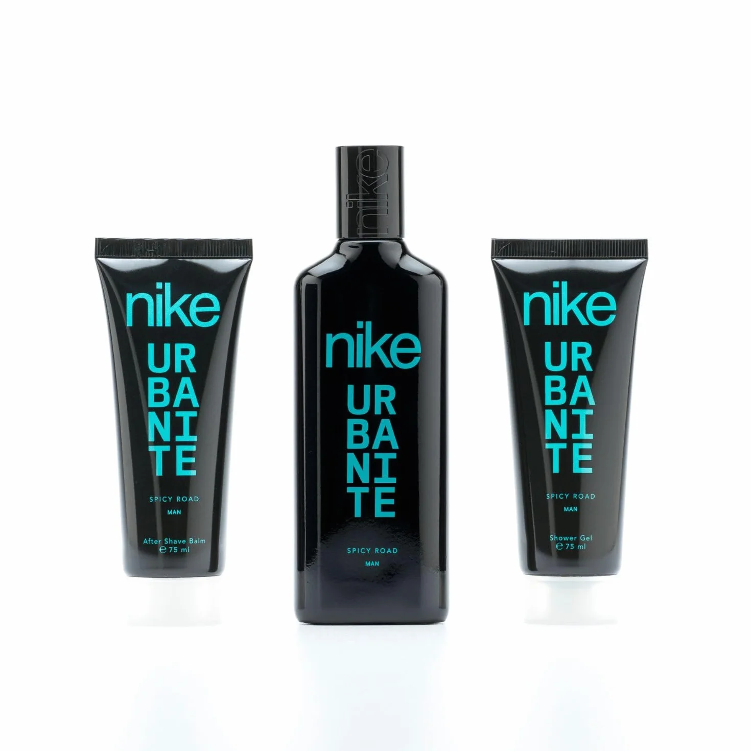 NIKE Spicy Road Estuche de Regalo Hombre Colonia 75ml + Gel de Baño 75ml + After Shave 75ml Eau de Toilette Natural