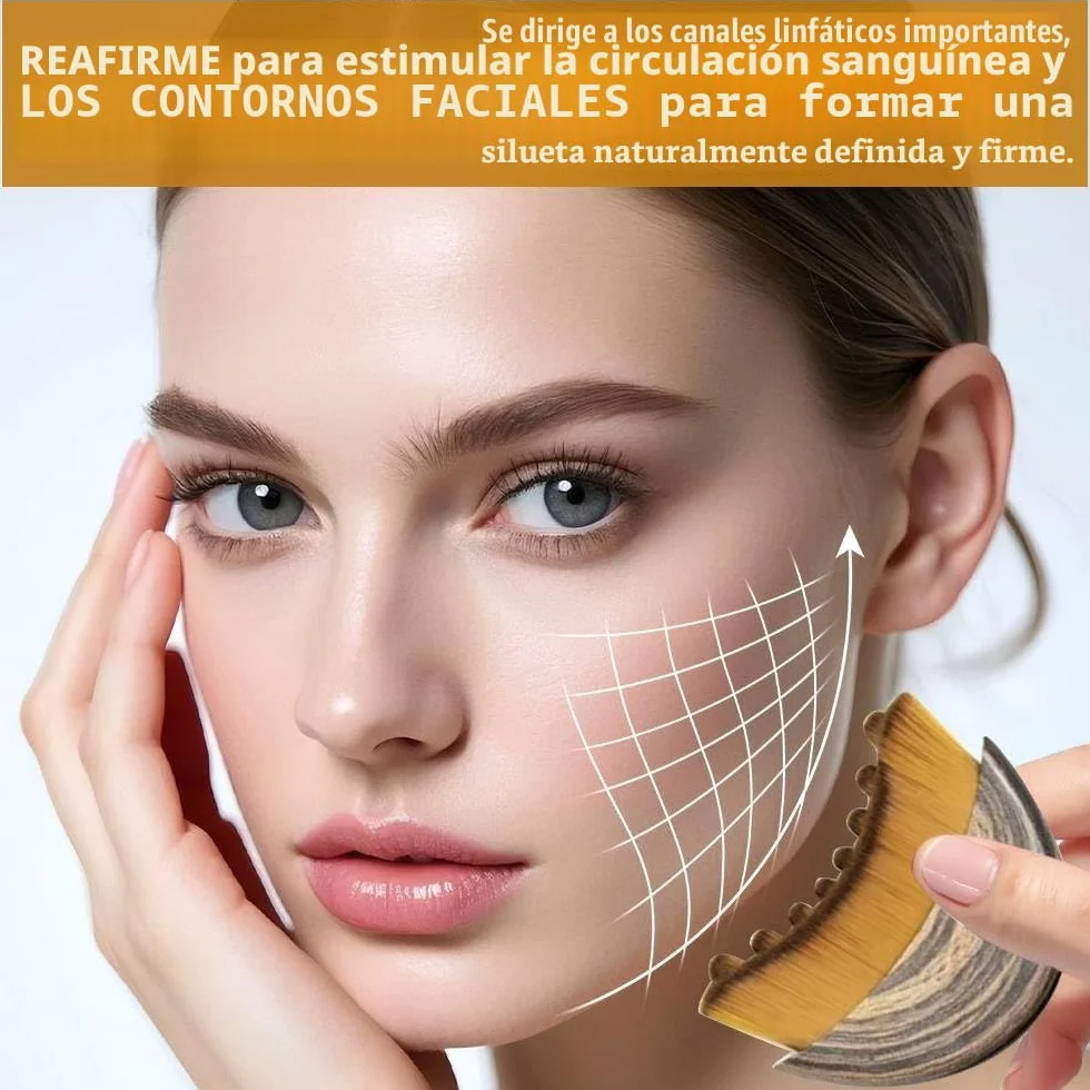 Lymphatic Contour Face Brush, Cepillo Facial de Cepillado en Seco, Diseño Ergonómico para Rostro