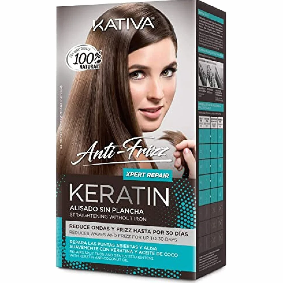 KATIVA Keratin Anti-Frizz Alisado Sin Plancha Repara Puntas 200 g