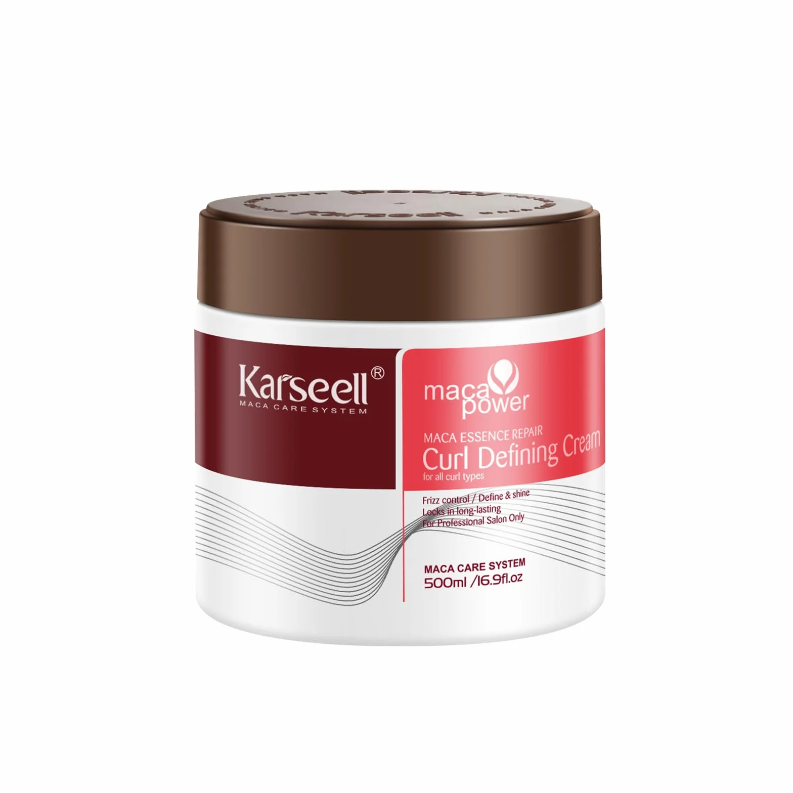 Karseell Crema Definidora de Rizos 500 ml – Crema de Rizos para Cabello Rizado y Ondulado, Hidratante, Anti Encrespamiento y Fijación Flexible