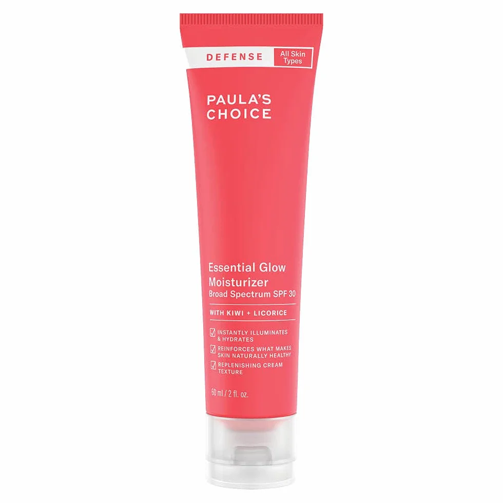 Paula's Choice Glow Crema Hidratante Facial FPS 30, 60 ml | Hidrata, Ilumina y Protege la Piel - Protege de los Efectos Nocivos de la Contaminación - Aceite de Argan y Extracto de Kiwi