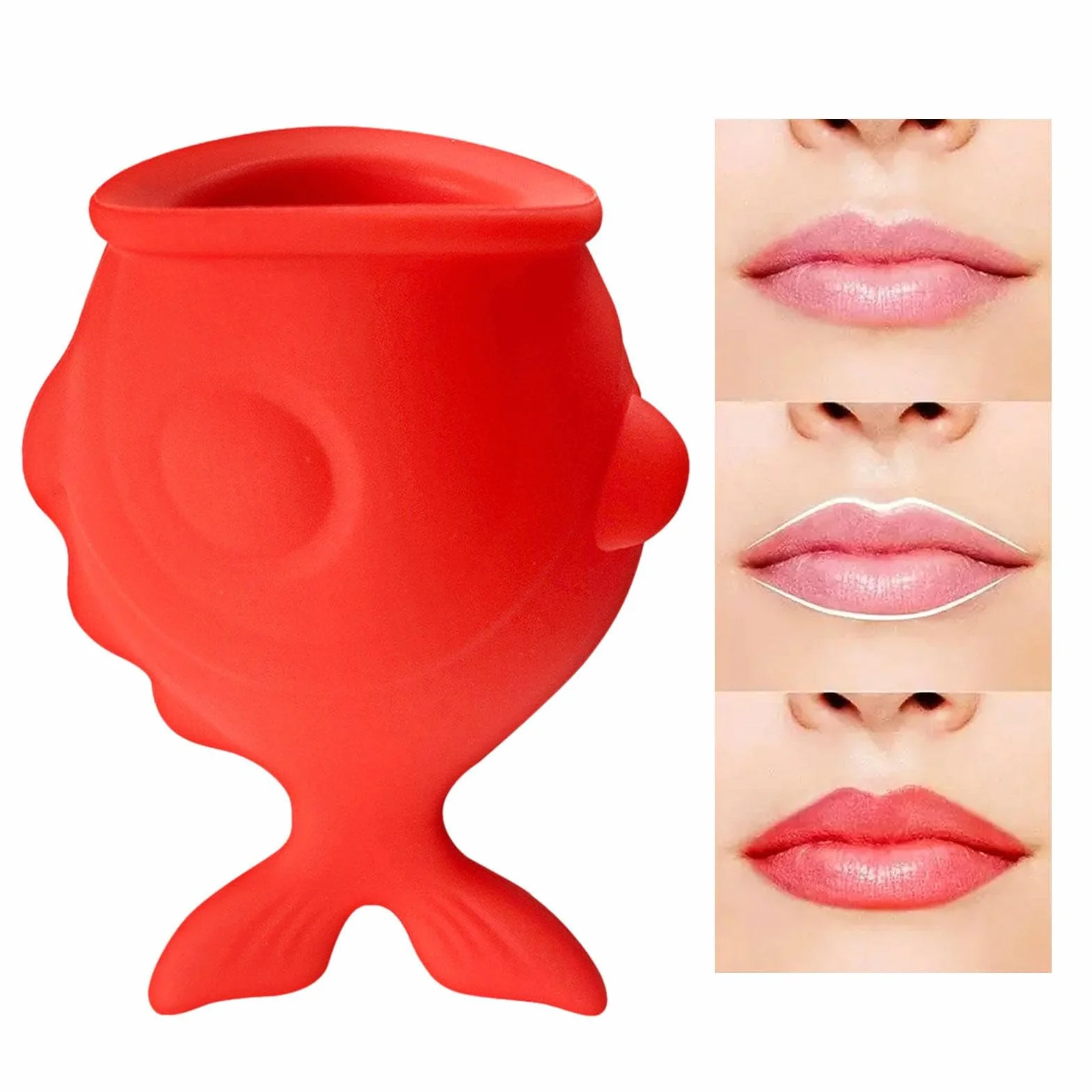 Jomewory Bomba de Labios de Silicona para Realzar Labios, Herramienta de Relleno de Ventosa de Larga Duración