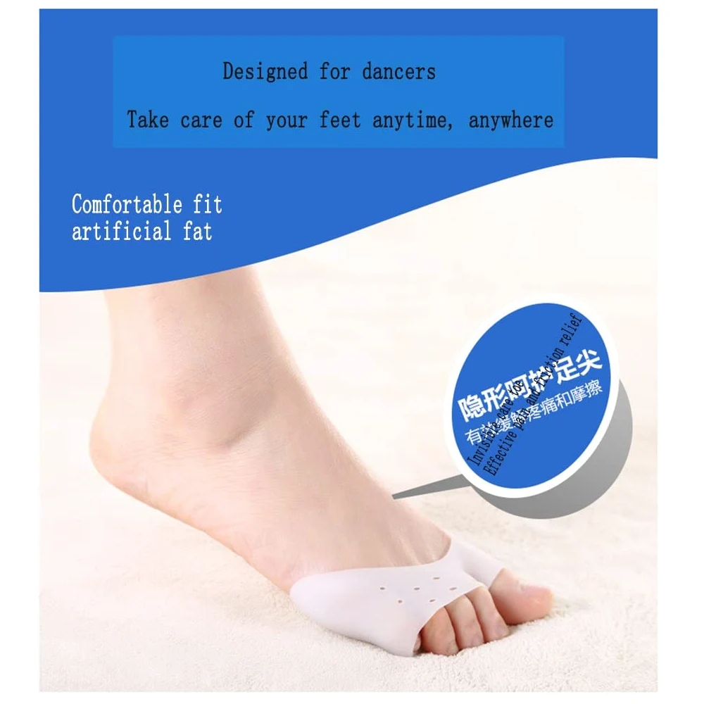 Almohadillas de Silicona para el antepié, Separador de Dedos, Plantilla para aliviar el Dolor, cojín para juanete, Corrector de Hallux Valgus, Herramienta para el Cuidado de los pies