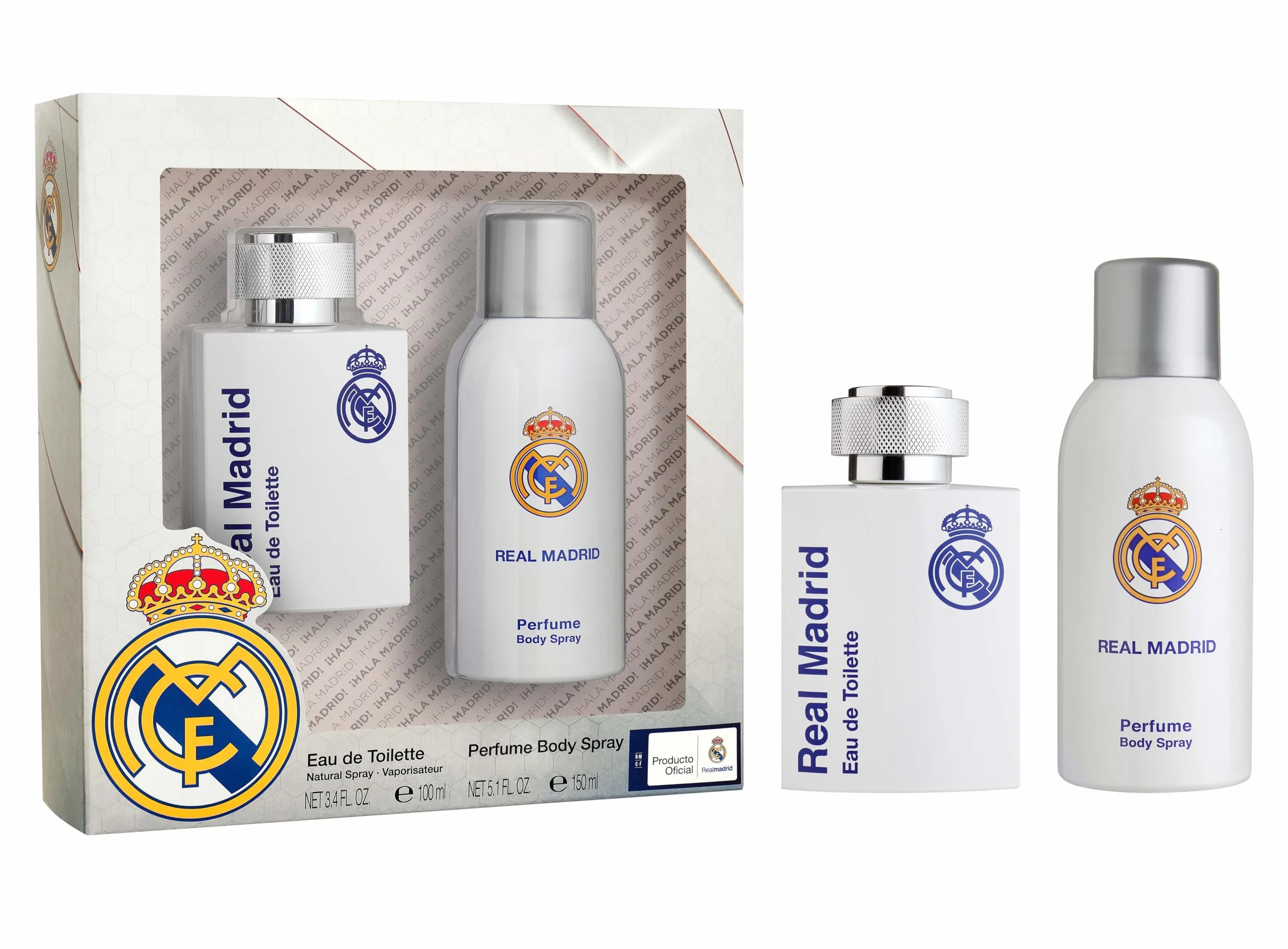 Real Madrid Set de Eau de Toilette y Spray de Cuerpo para Hombre