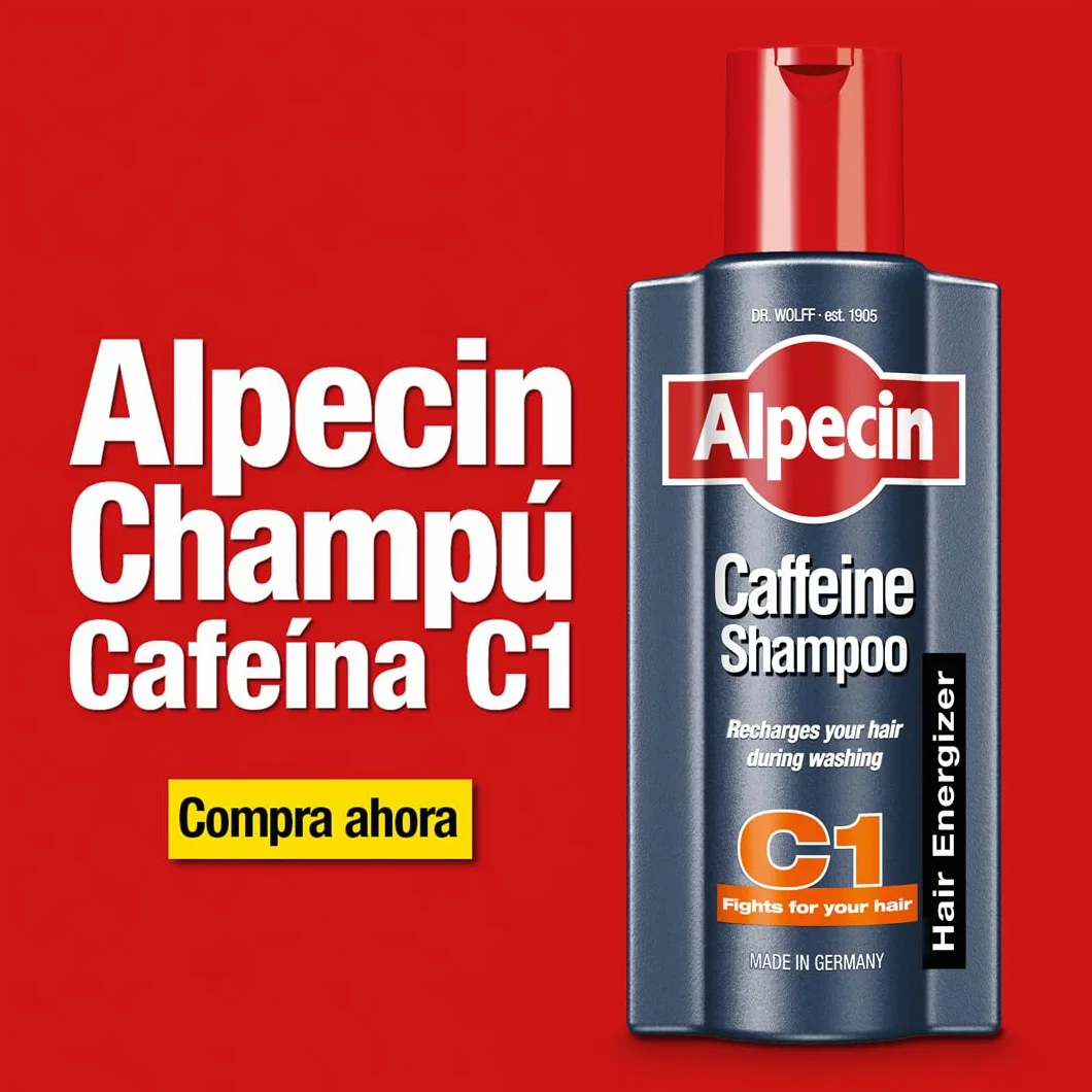 Alpecin Caffeine Shampoo C1 2x 375ml Champu Anticaida Hombre Tratamiento Caida Cabello