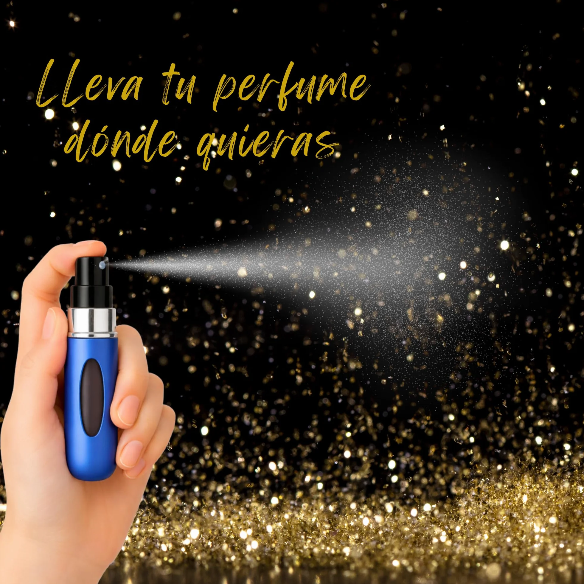 YUME 5ML Atomizador Perfume Recargable Mini Botella Rociadora Portátil Sin Fugas Azul