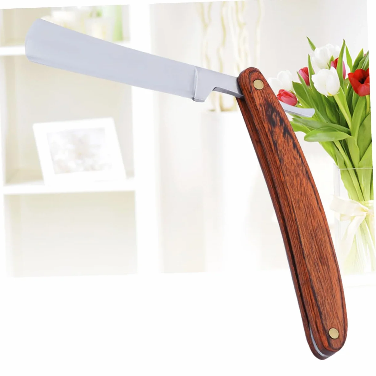 De Afeitar Clásica Mango De Madera Acero Afeitadora Peluquería