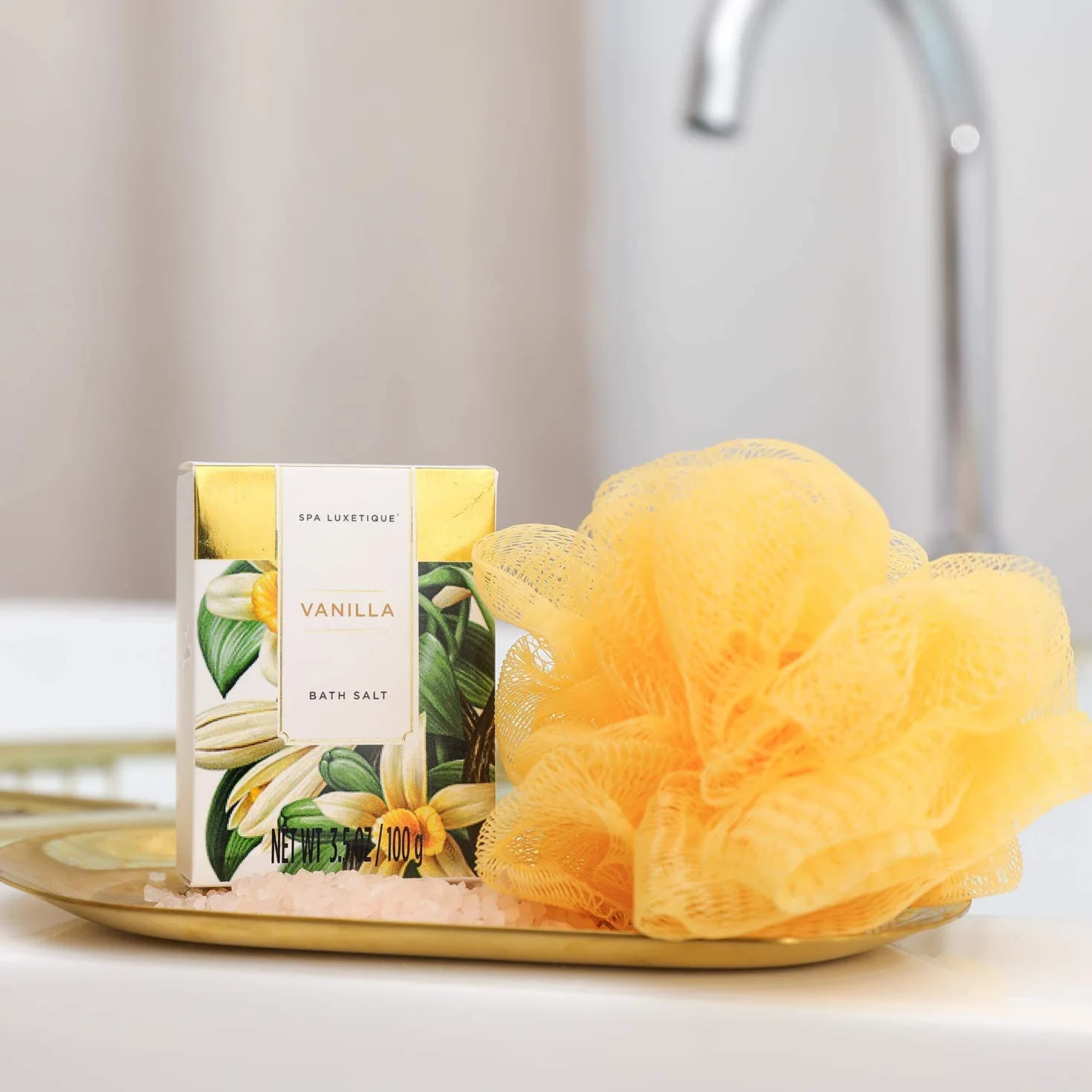 SPA LUXETIQUE Set Regalo Mujer 8 Piezas Vainilla Kit Belleza Bañera Deco