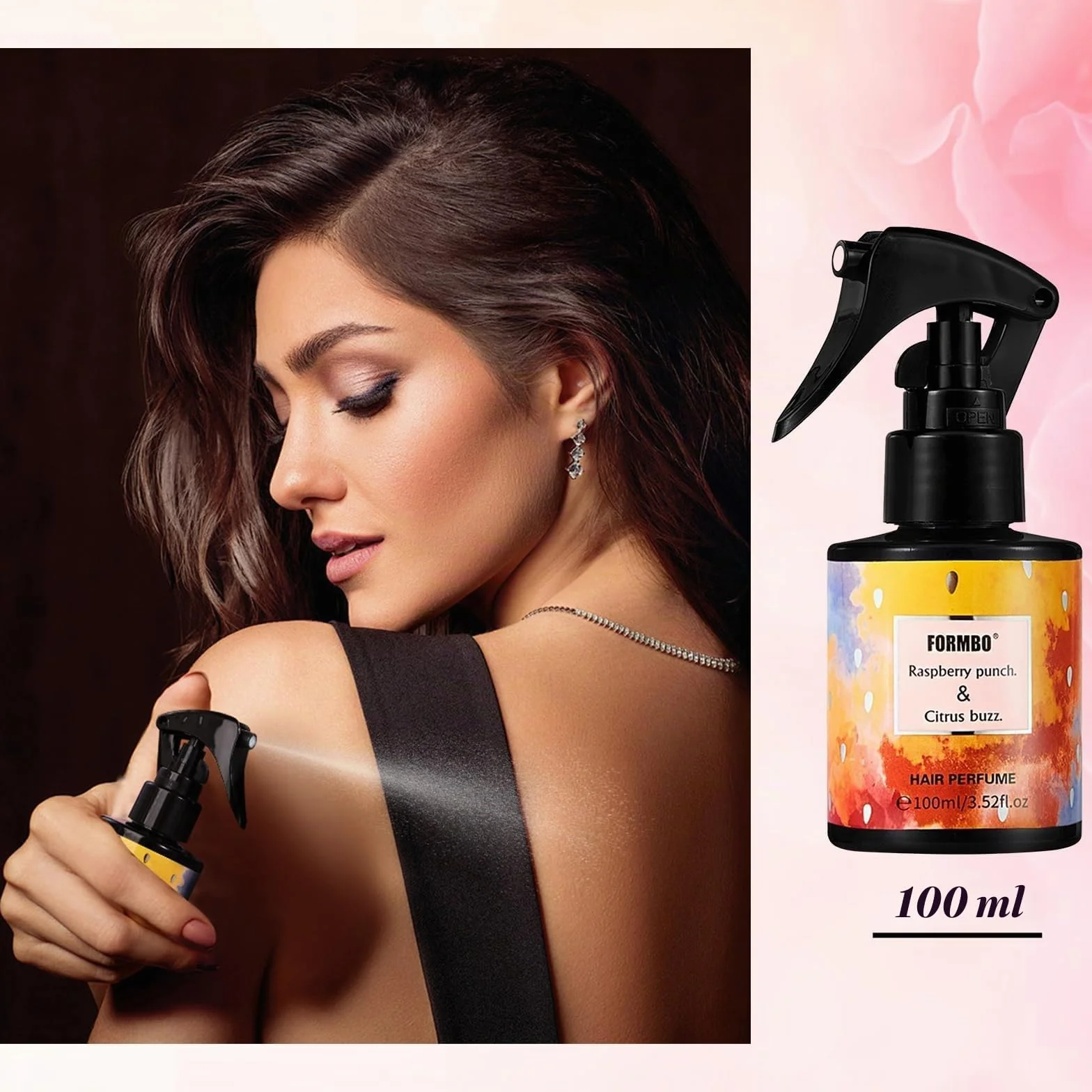 Perfume para el cabello mujer 100 ml Fragancia floral fresca duradera Antiencrespamiento Antiestático