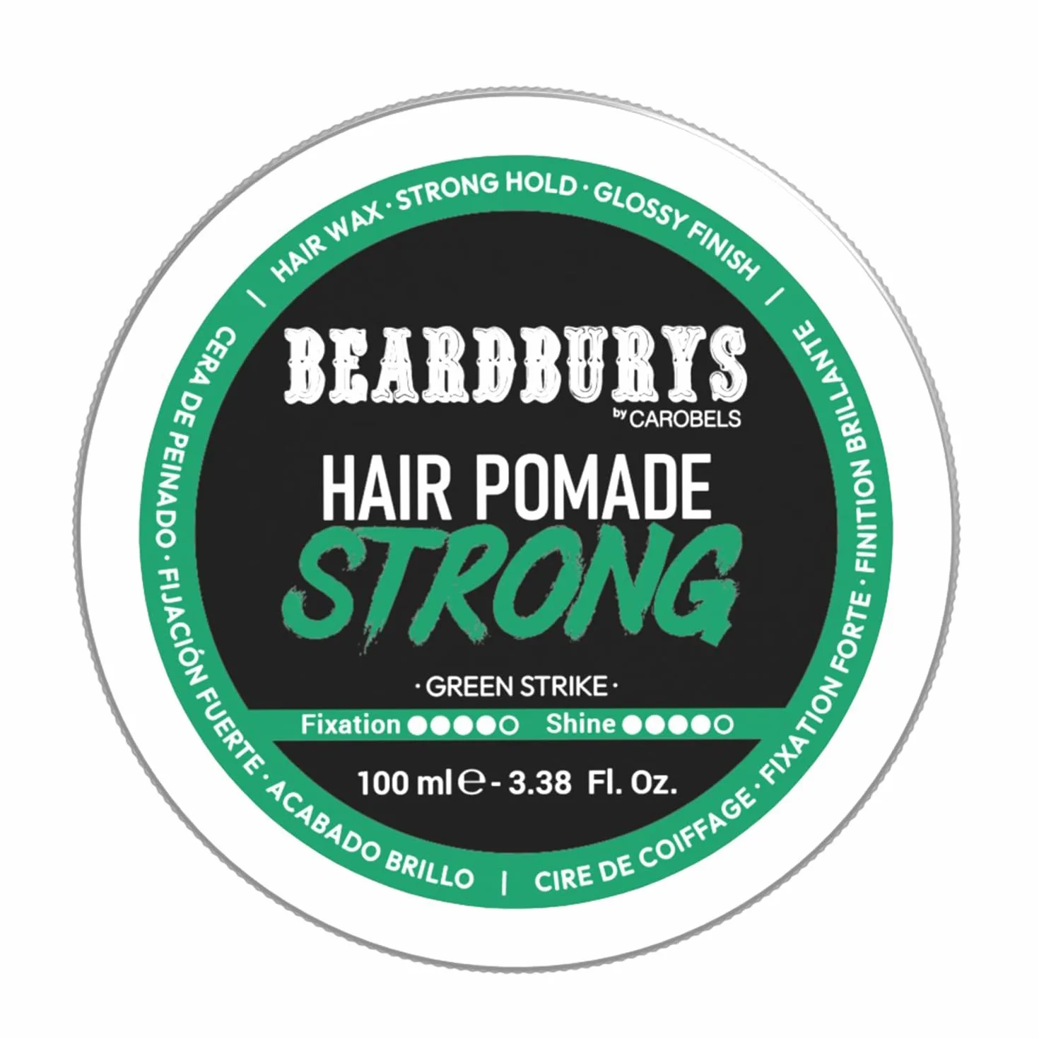 Beardburys Strong Cera Capilar para Hombres Fijación Fuerte Acabado Brillante 100ml