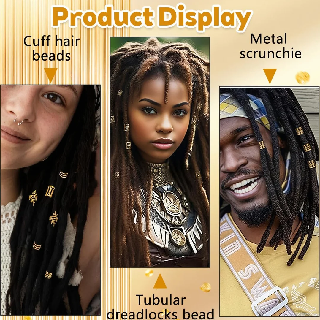 40 Piezas Clips de Pelo en Espiral para Trenzas Dreadlocks, Anillos Joyas Rastas para Decoración de Cabello