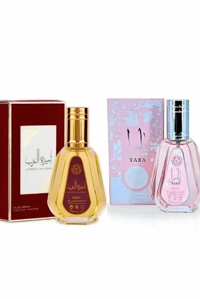 Pack de Perfumes Árabes Yara Ameerat Al Arab 2x50ml Fragancias para Mujer