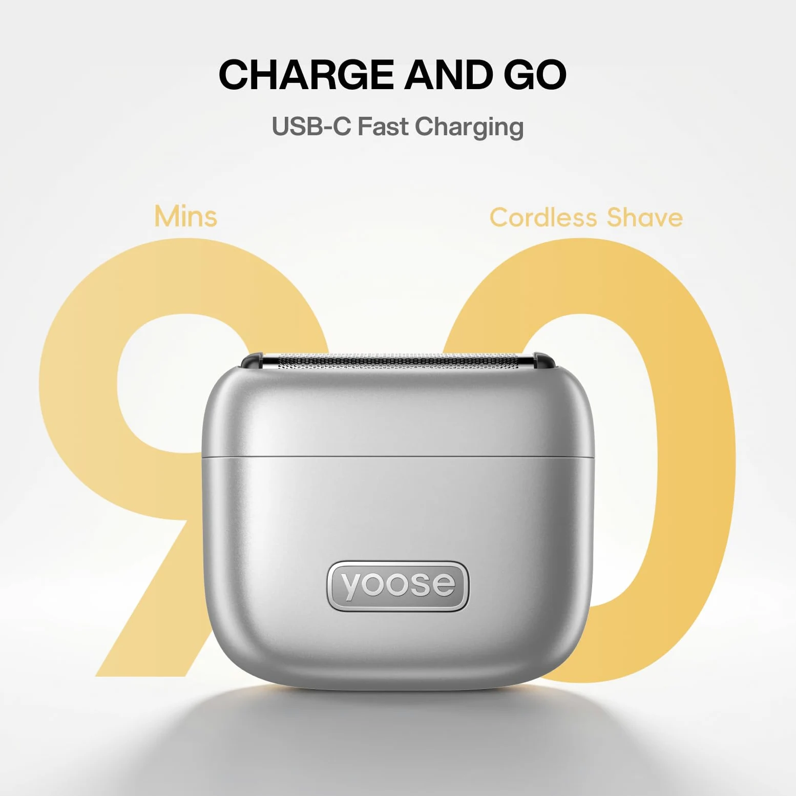 yoose Mini afeitadora de 5 láminas, maquinilla de afeitar eléctrica portátil para hombres, cabezal de corte magnético de 5 hojas, IPX7 impermeable, recargable por USB-C, afeitado en seco inalámbrico