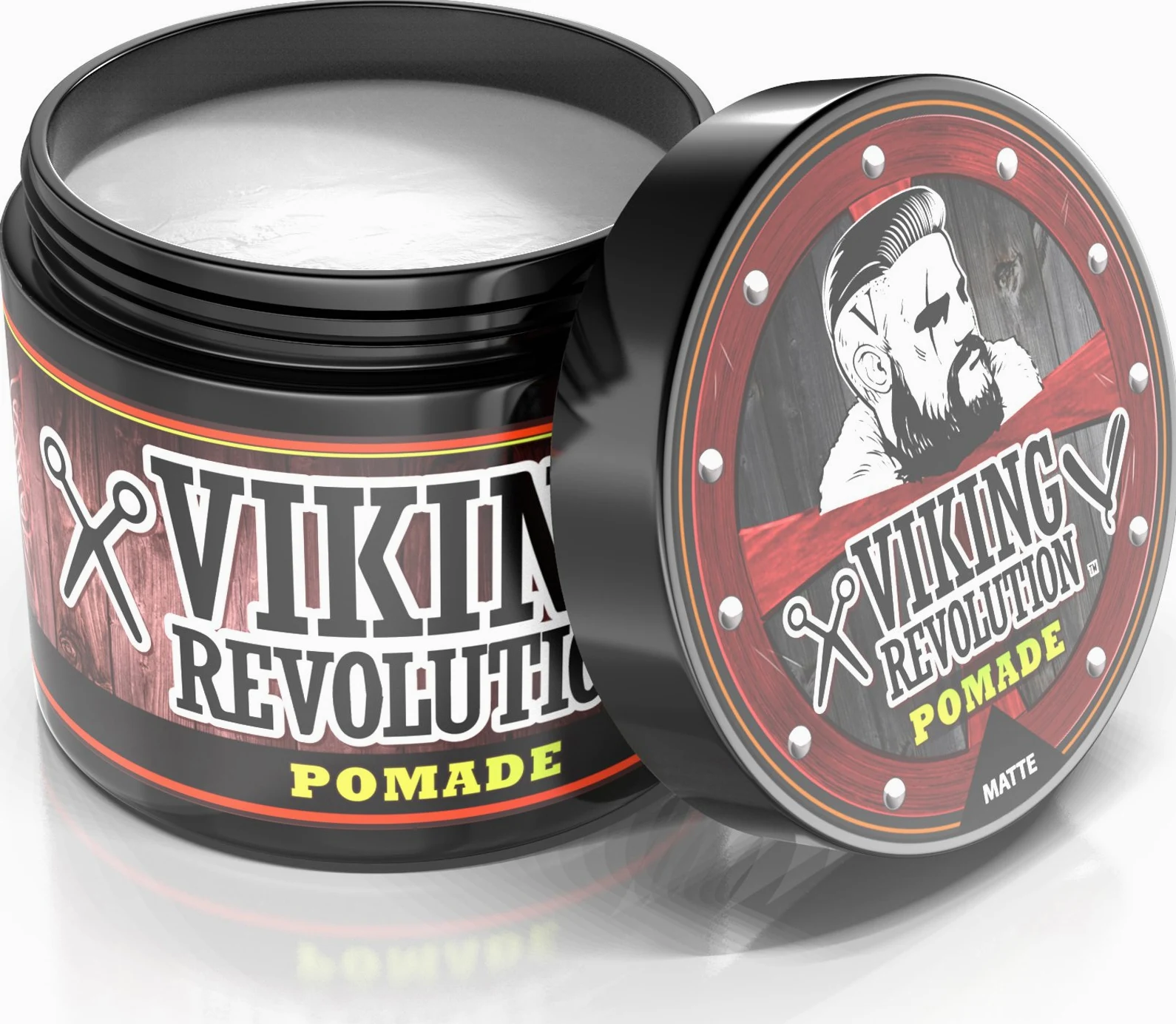 Viking Revolution Pomada para el Cabello de Hombre (Nueva Fórmula) – Fijación Media y Acabado Mate para un Look Clásico, 113 g – A Base de Agua y Fácil de Lavar