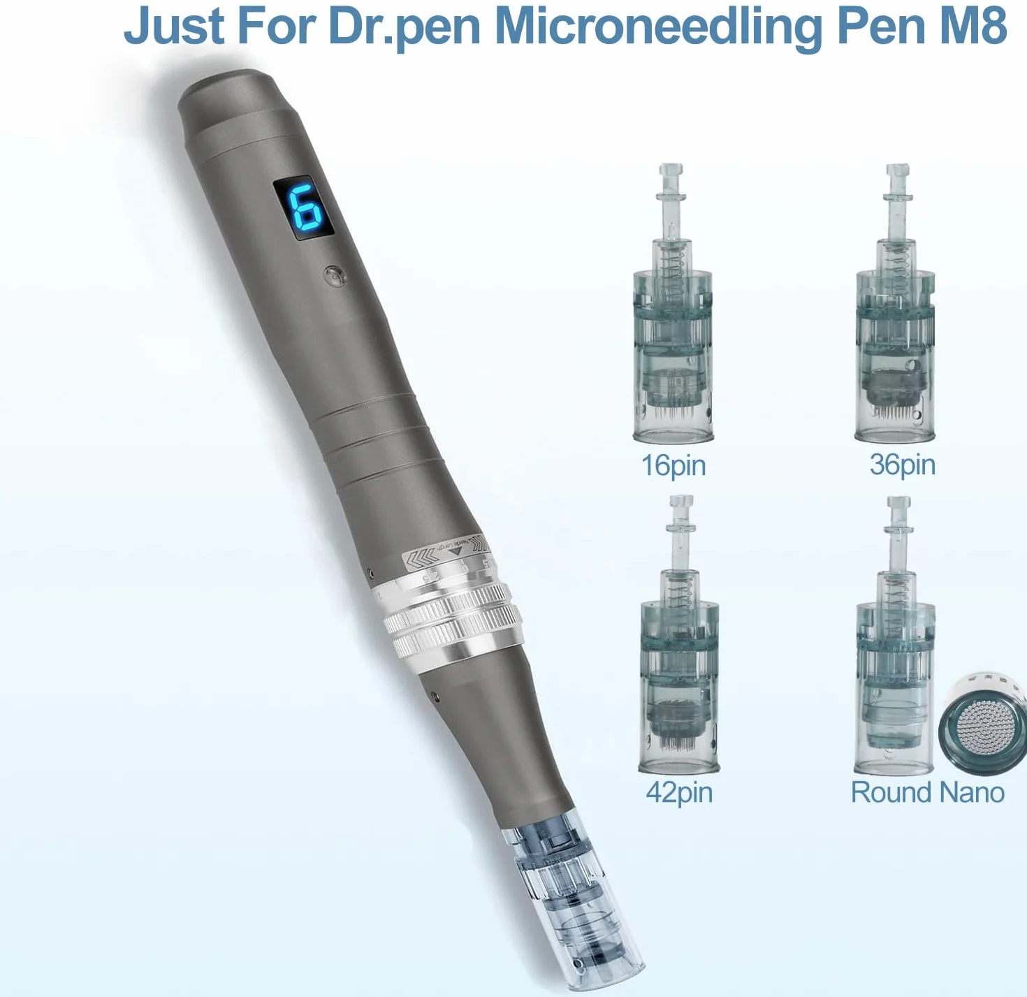 Dermapen Cartuchos de 16 Agujas 20pc, Repuesto para Microneedling M8