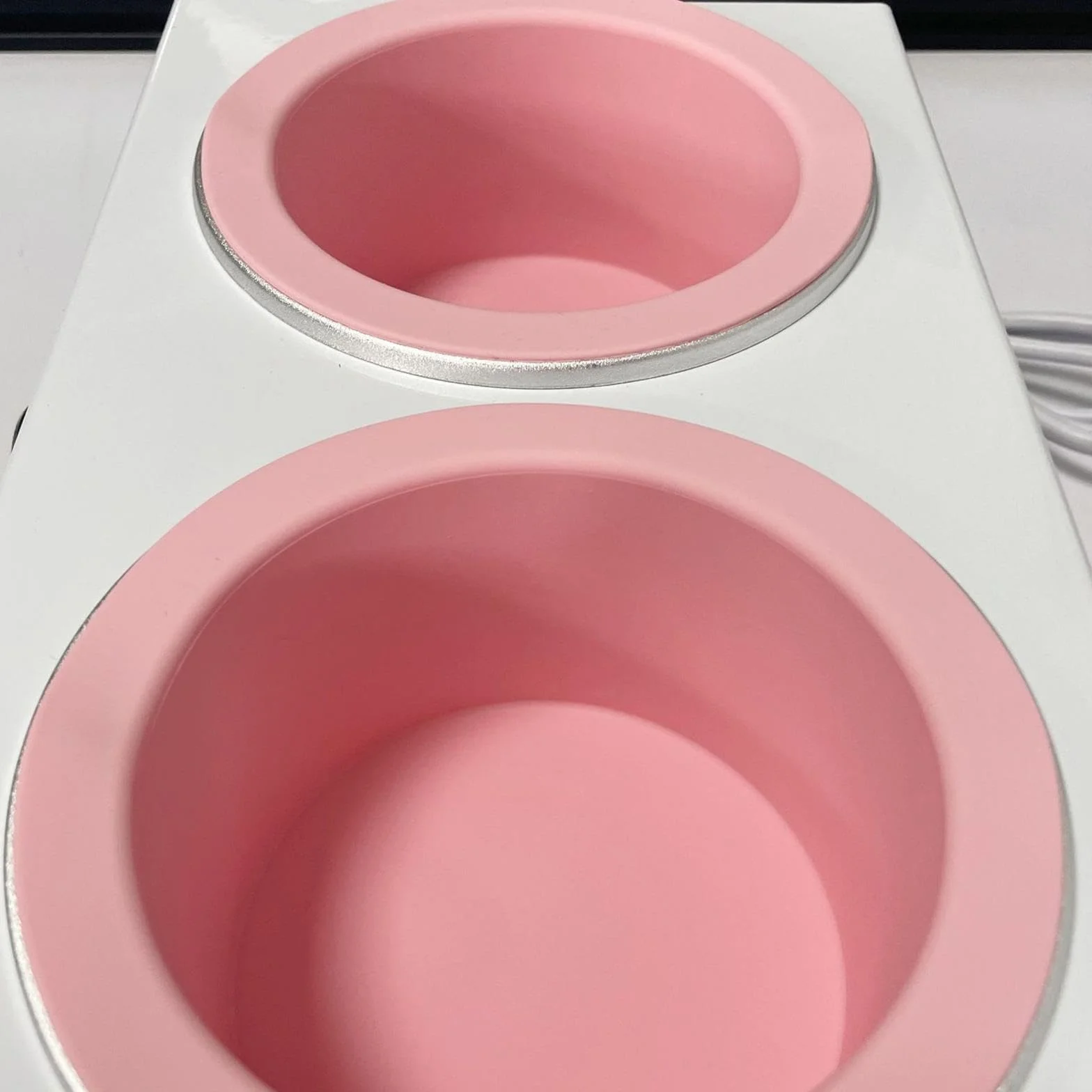 MagiDeal Calentador de cera profesional de 1000 con temperatura ajustable y doble olla de silicona para depilación facial, corporal y de piel.