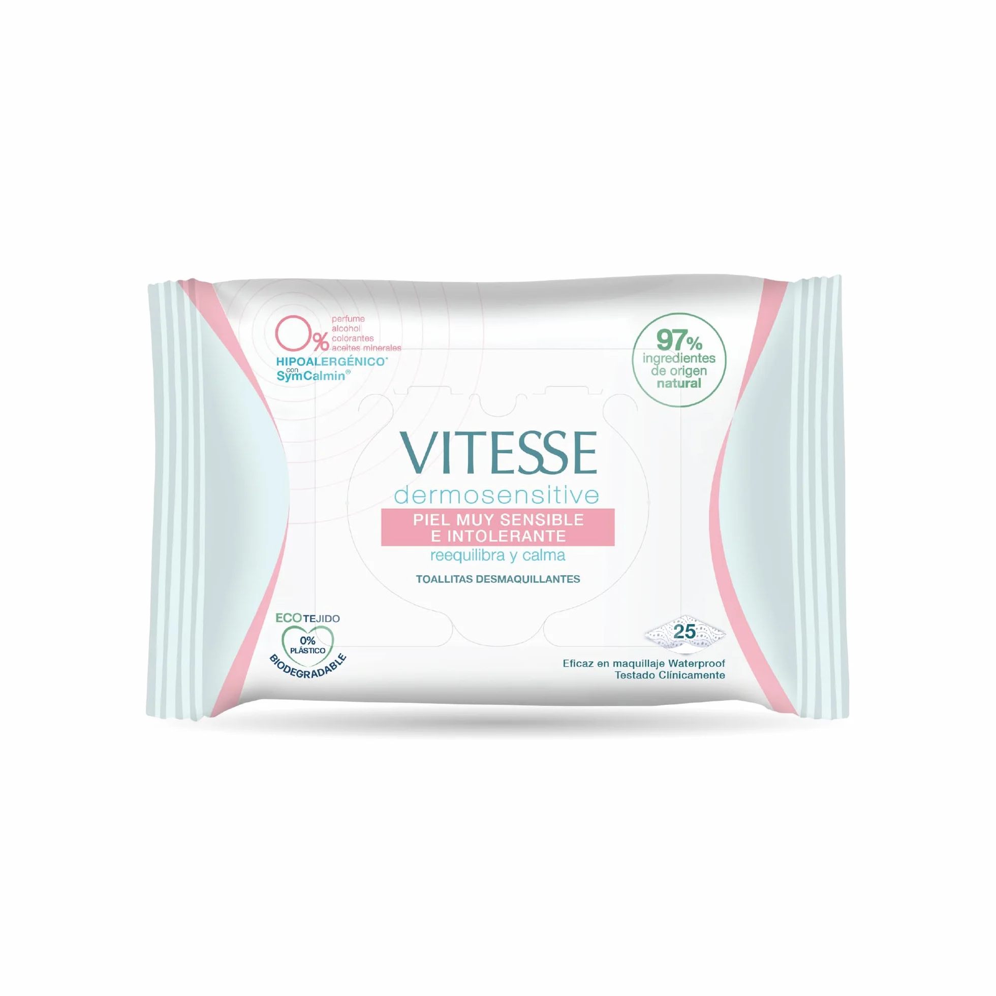 Vitesse Dermosensitive Toallitas Desmaquillantes Hipoalergénicas 25 unidades