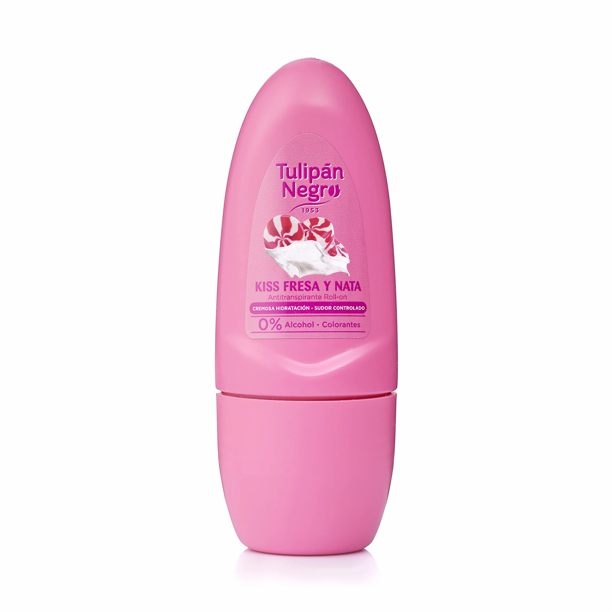 Tulipán Negro Antitranspirante Roll-On Fresa y Nata, Desodorante 50 ml