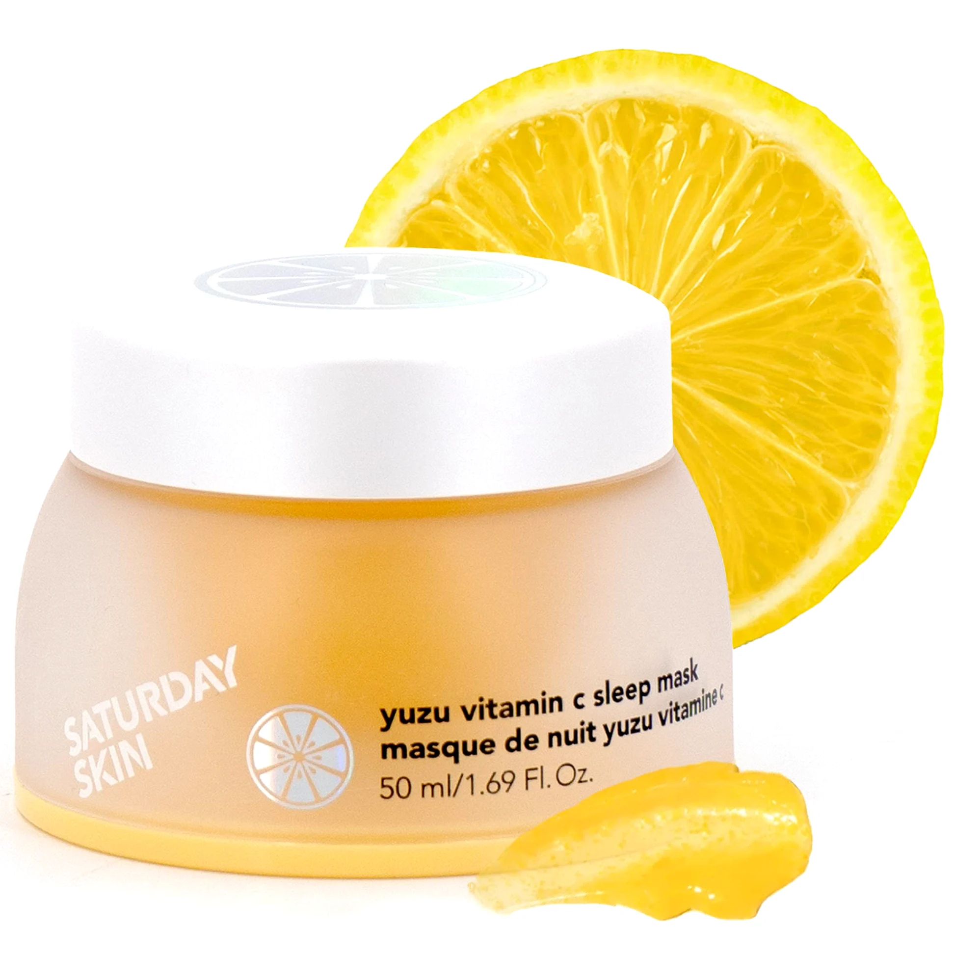 Saturday Skin Yuzu Vitamina C Sleep Rostro Mask Cuidado de la piel Retinol Niacinamide Rostro Hidratante Brightening Máscara para dormir durante la noche Mascarillas (1.69 Fl. Oz. (50ml))