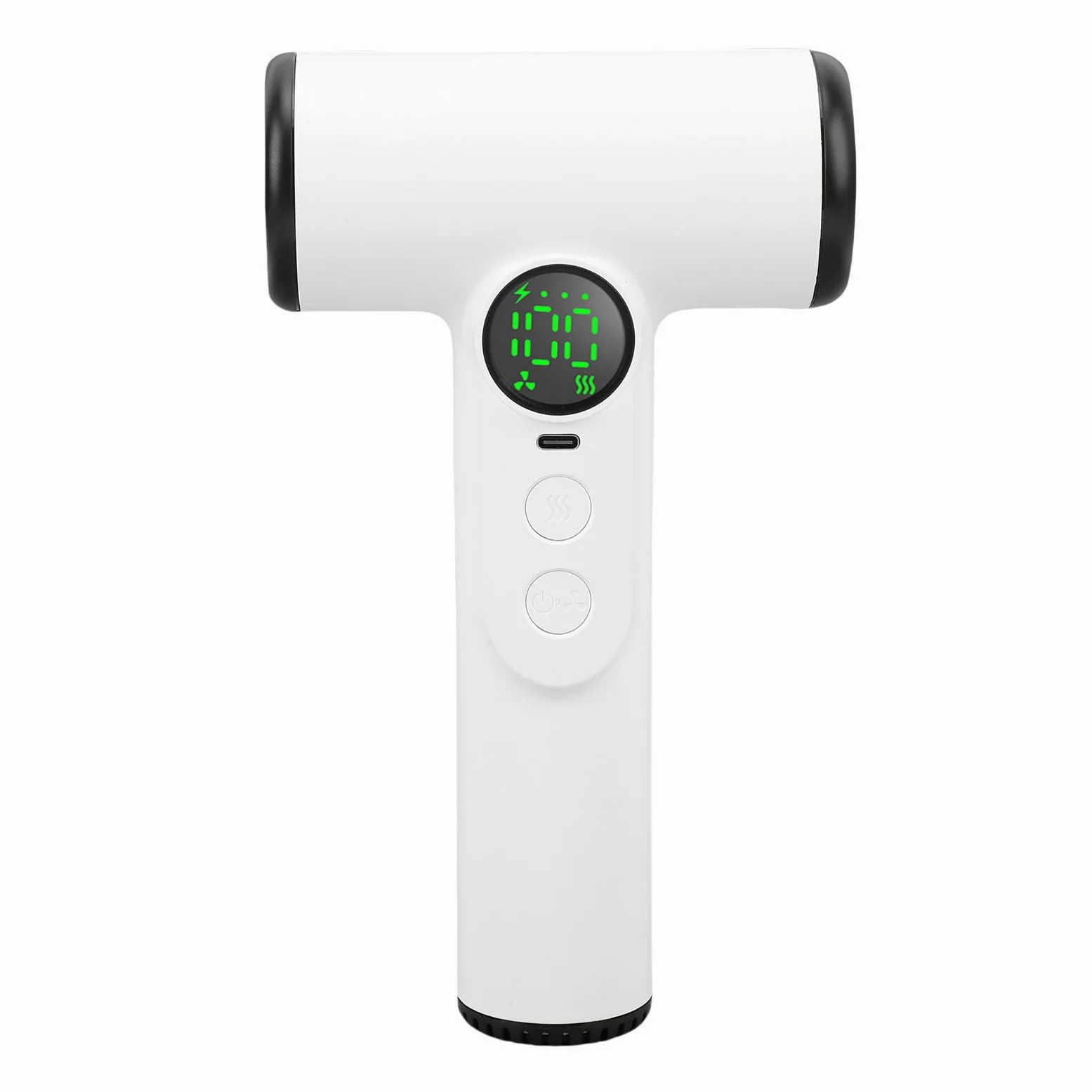Bewinner Secador de Cabello Recargable USB 200w, Secador de Soplado Inalámbrico Portátil con Viento Caliente Caliente, 3 Configuraciones Ajustables para Viajar, Estilo (Enchufe de la UE)
