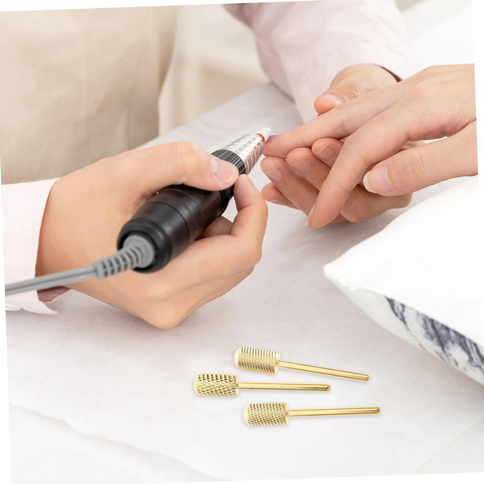 15piezas Brocas De Manicura De Tungsteno Para Uñas Acrílicas De Accesorios Para Salón y Uso Personal Eliminación De Cutículas y Piel Muerta Fácil Instalación y Uso