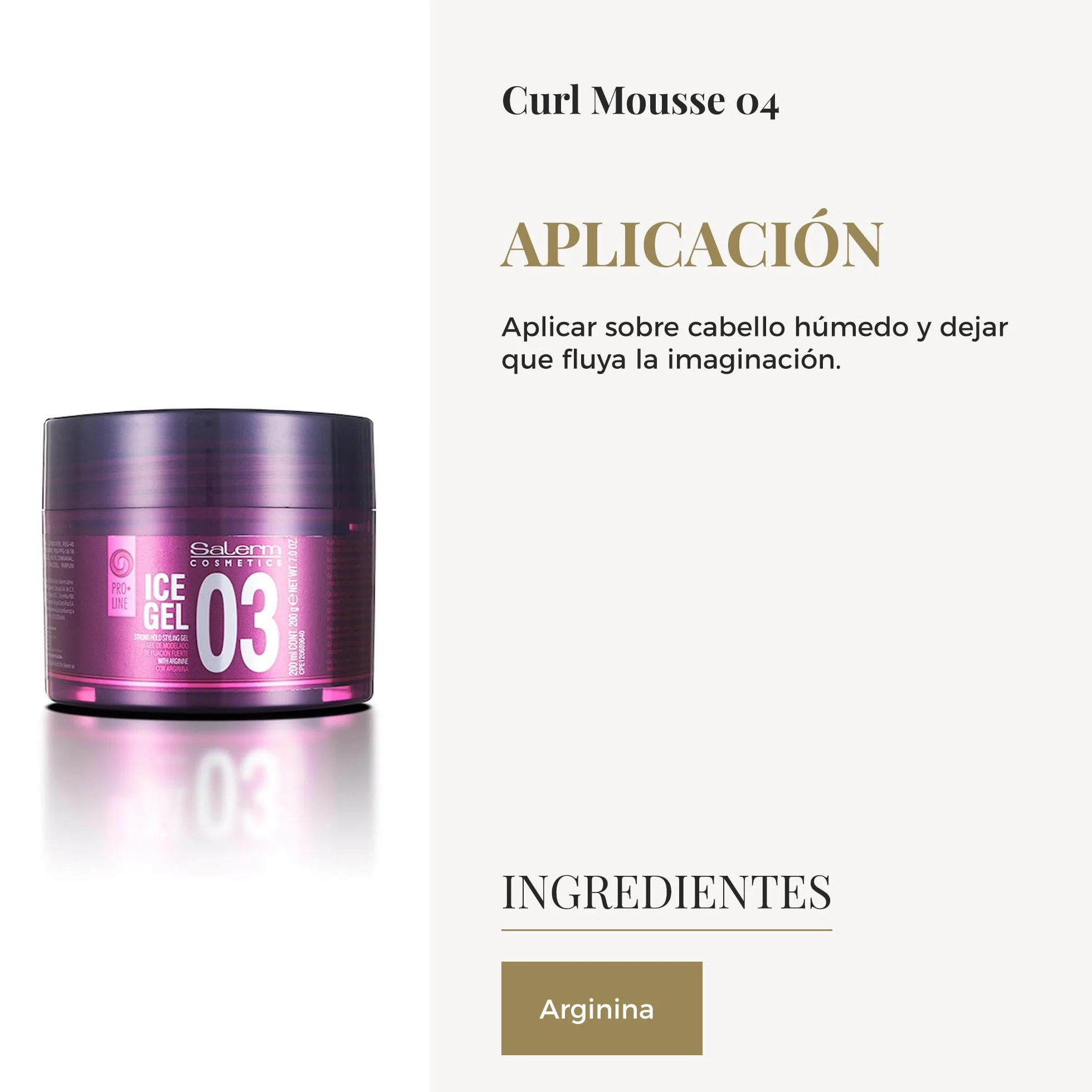 SALERM Ice Gel 03 Fijador para el Pelo 200 ml Fijación Fuerte Efecto Mojado