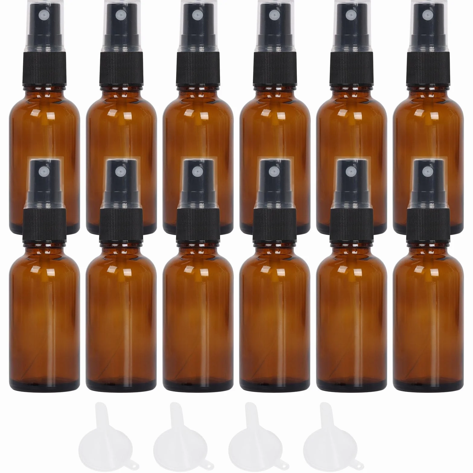 Topsky 12 botellas de spray de 30 ml de cristal resistente a los rayos UV con atomizador fino