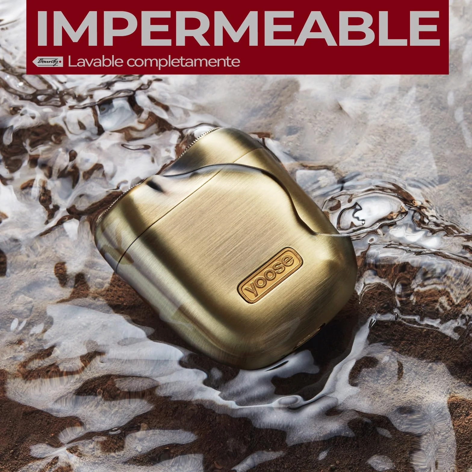 yose Afeitadora Eléctrica Hombre Metal IPX7 Impermeable Carga USB-C Cuchillas Magnéticas Fácil Limpiar Viajes