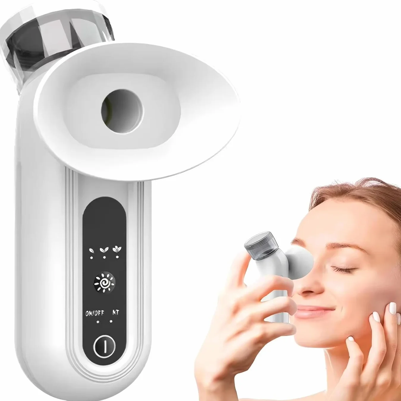 Vaporizador facial para ojos secos, terapia de vapor, niebla caliente recargable