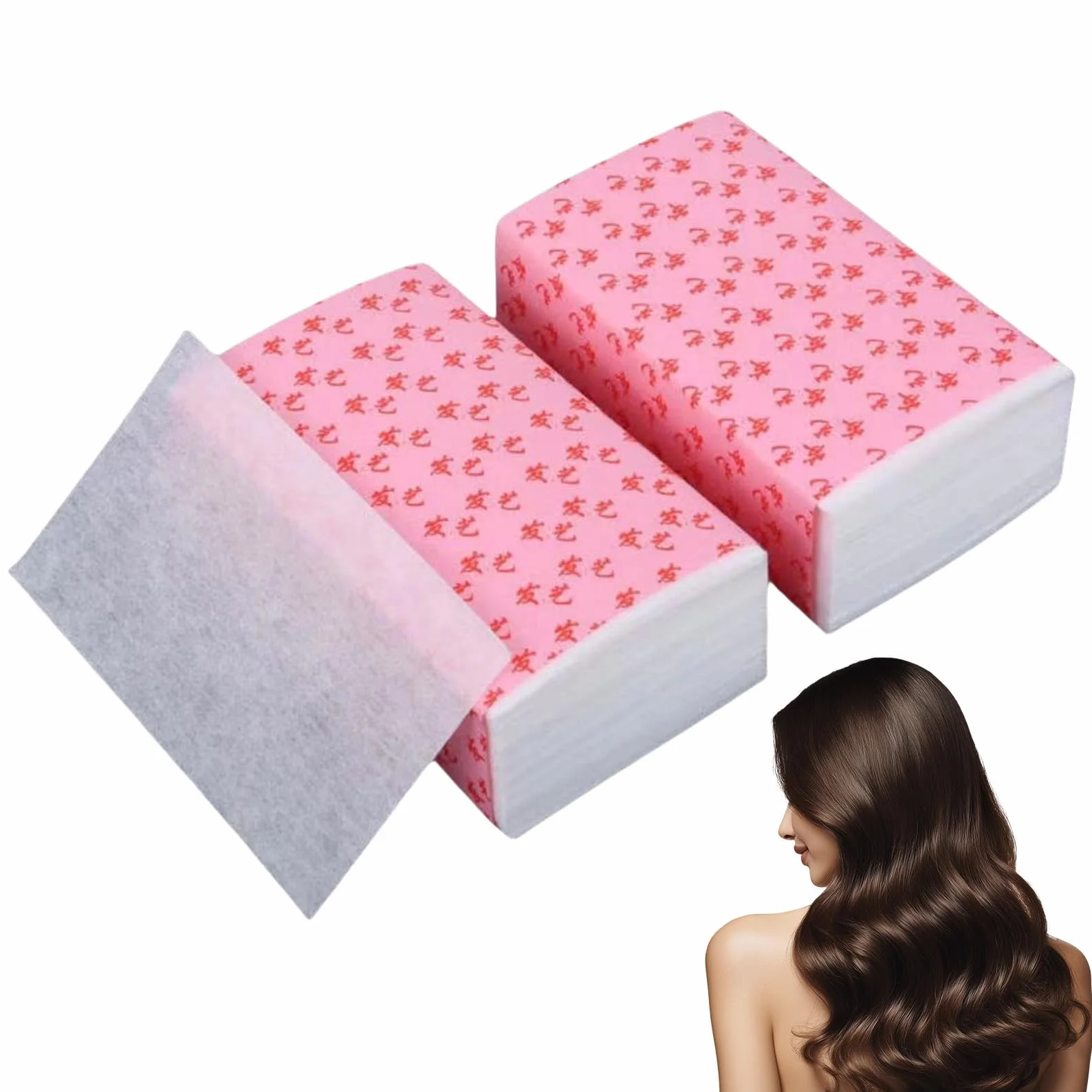 Papel Permanente para Cabello 200 Piezas 11.5x6.5cm Desechable Frío y Calor