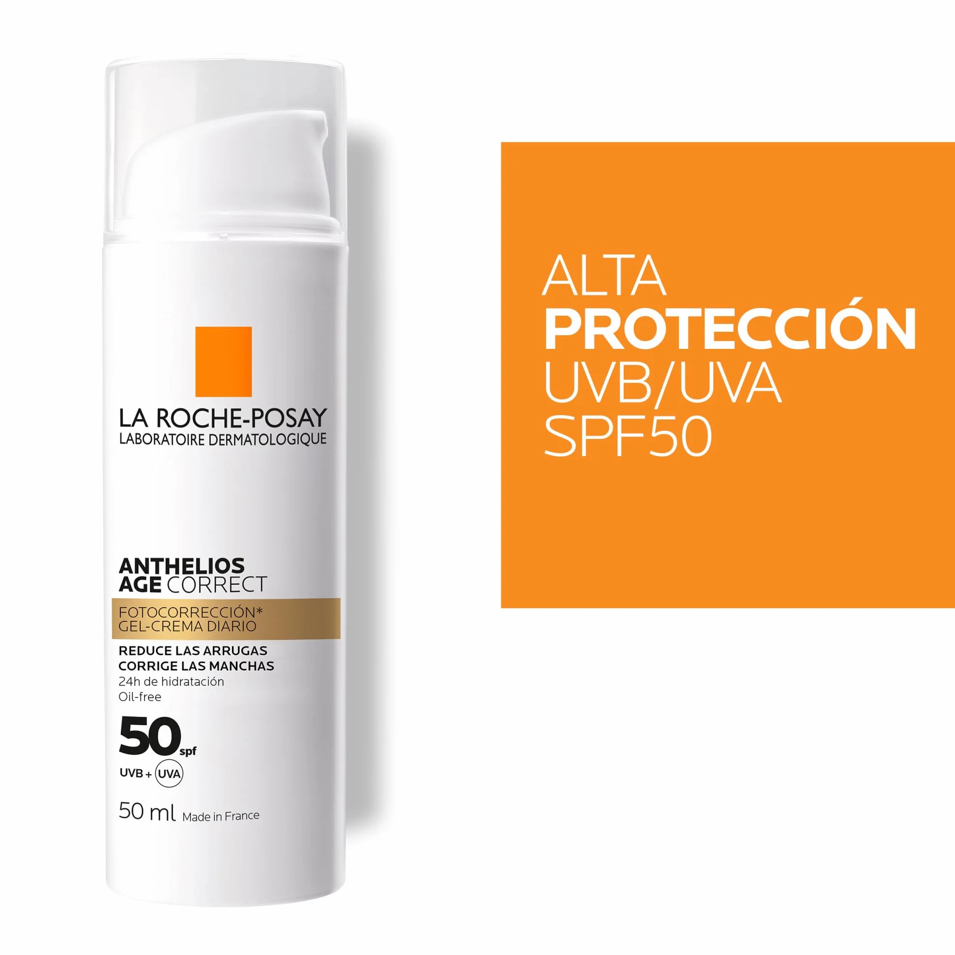 La Roche Posay Anthelios Age Correct Gel-Crema Protector SPF50 Antiedad 50 ml