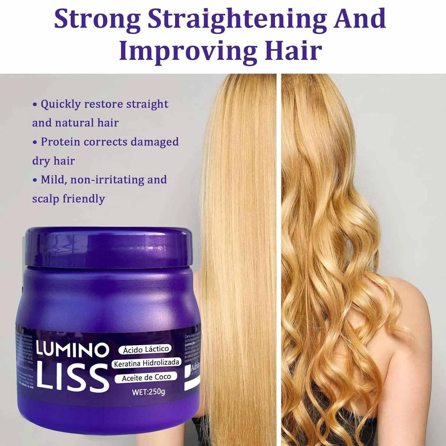 Lumino Liss Alisado Sin Formol Crema Alisadora para Cabello 3pcs