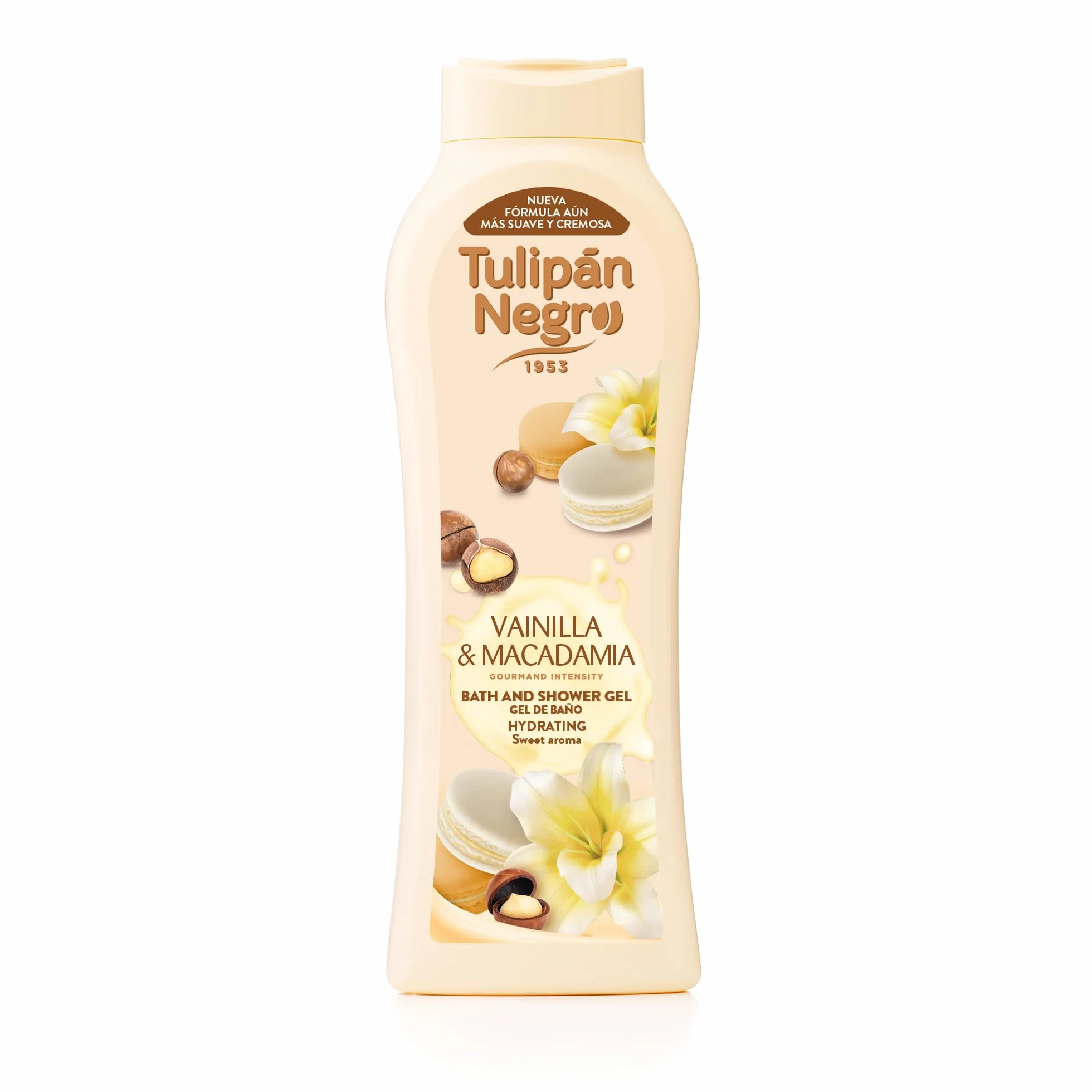 Tulipán Negro Gel de Baño Vainilla y Macadamia Nutritivo e Hidratante 650 ml