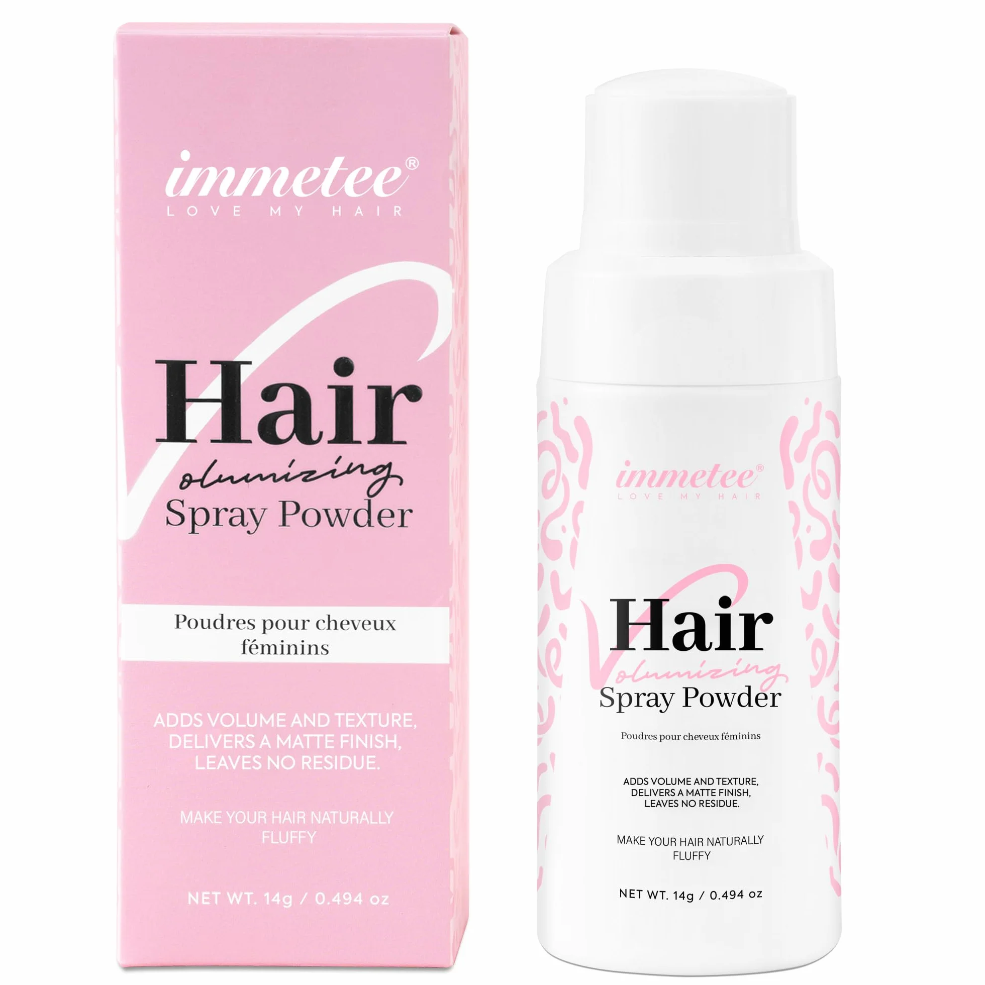 Immetee Polvo Volumen Pelo Mujer, Texturizante de Cabello sin Residuos (14g)