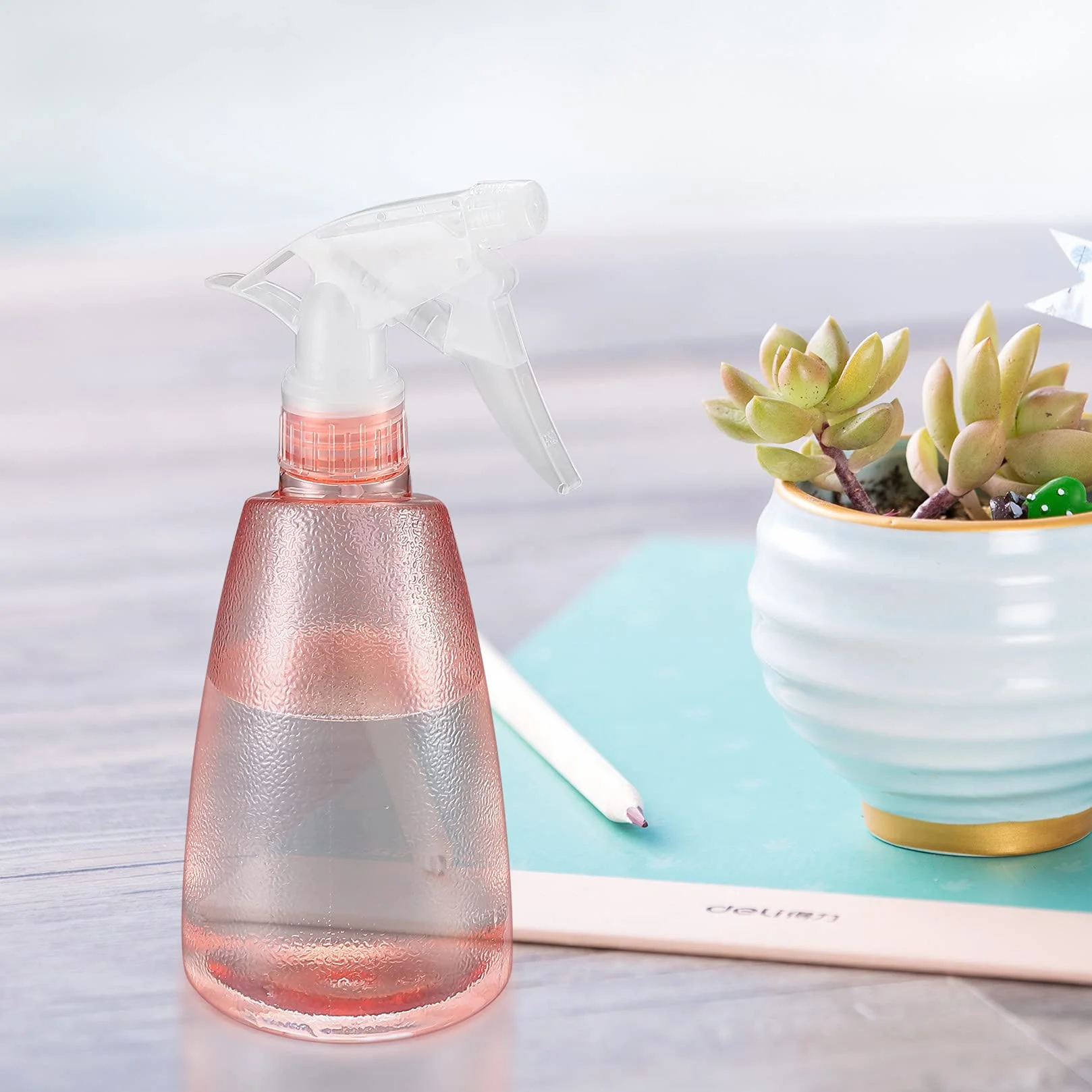 Botellas de pulverización 500 ml plástico para limpieza hogar jardín - rosa/verde
