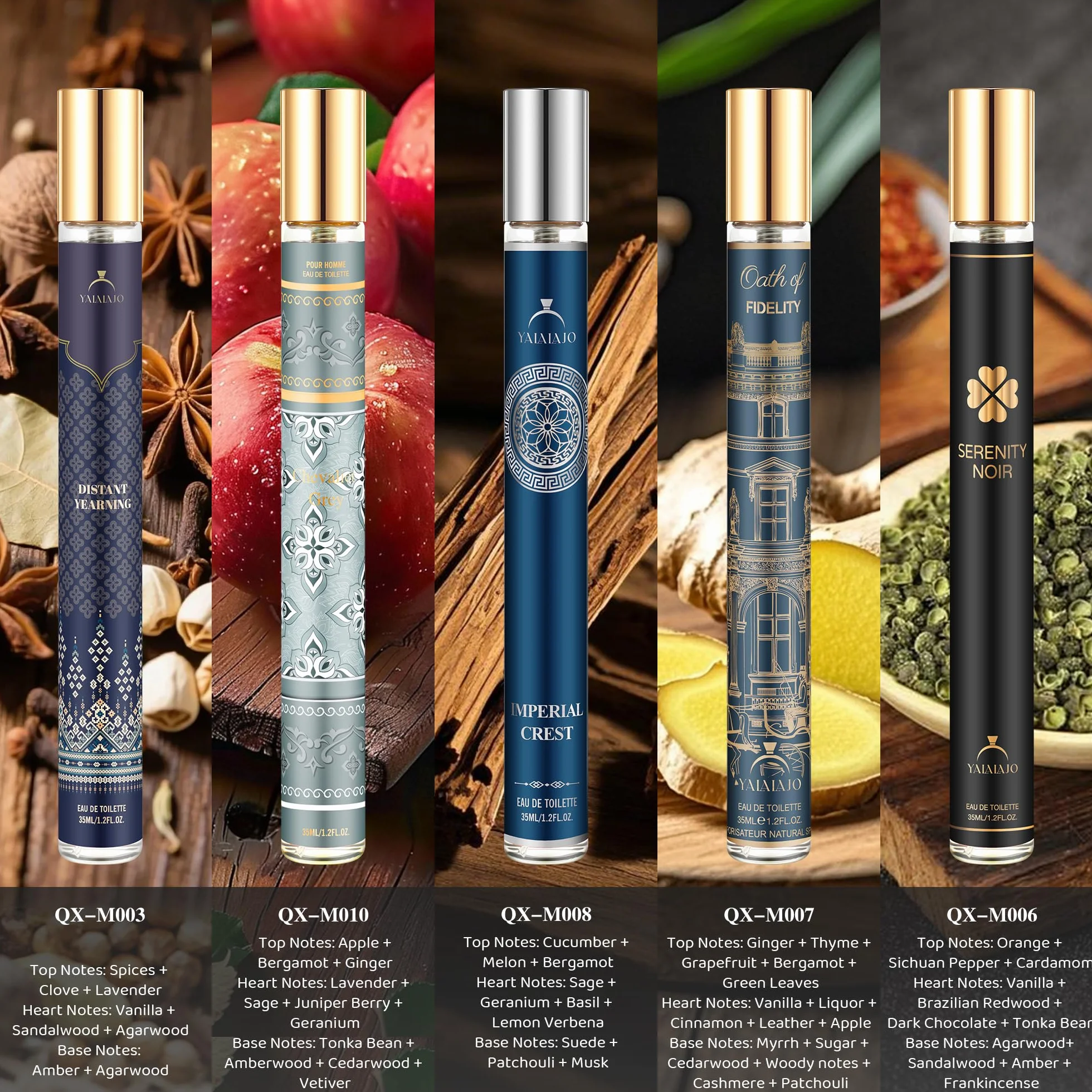 Perfume para hombre Eau de Parfum pack 10 unidades set viaje larga duración