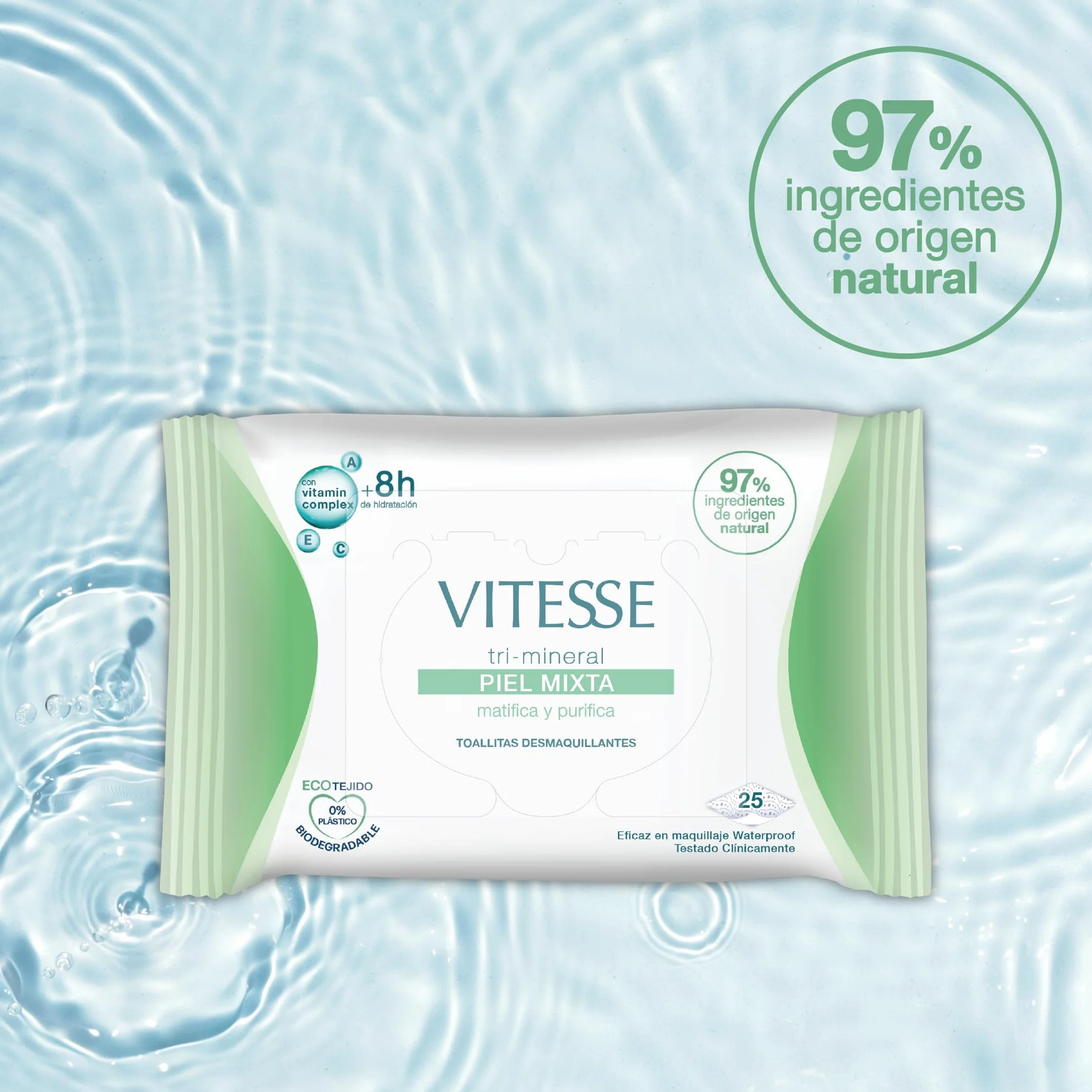 Vitesse Tri-Mineral Mixing Skin Cloths Makeup Remover 25