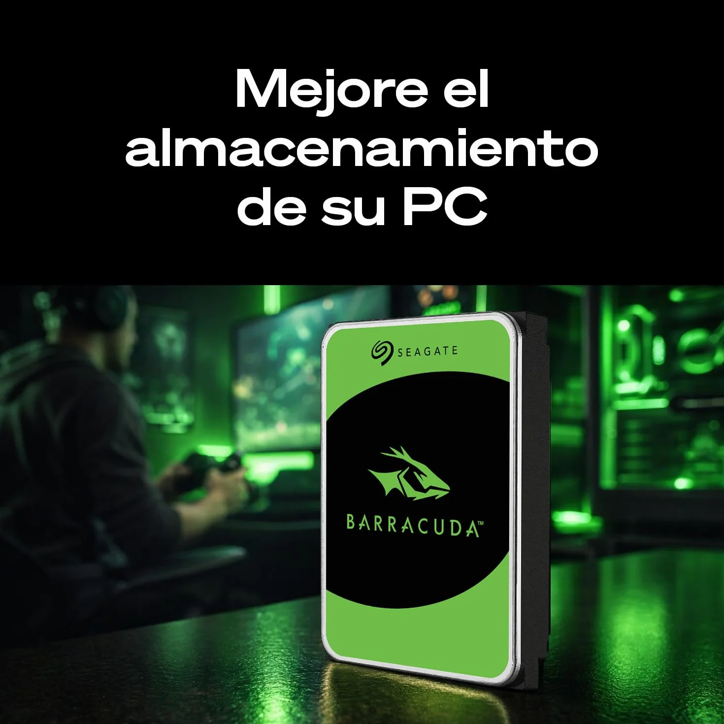 Seagate BarraCuda 2TB Disco Duro Interno HDD 3.5 Pulgadas SATA 6 Gb/s 7200 RPM 256 MB Cache