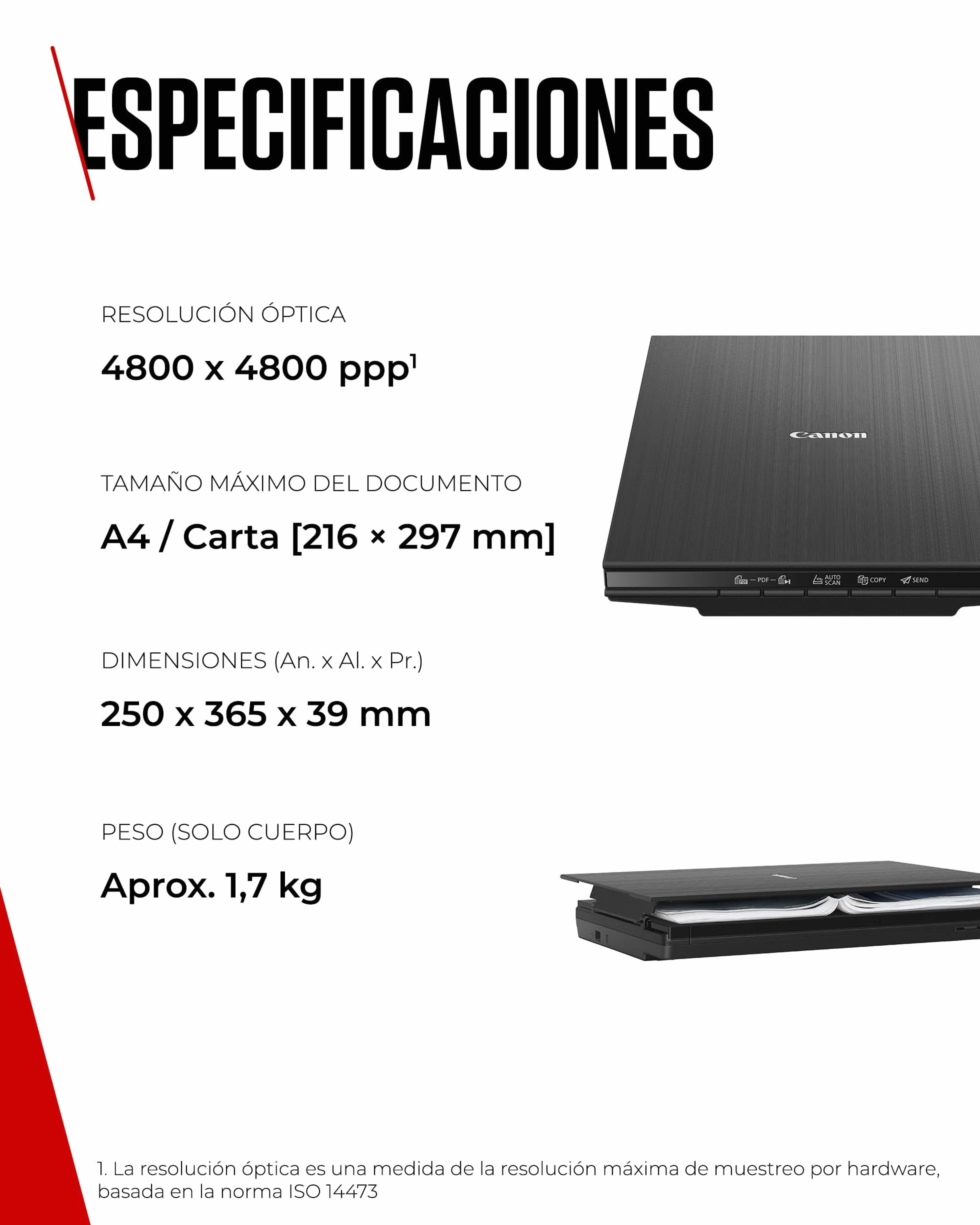 Canon CanoScan LiDE 400 Escáner Plano A4 4800x4800ppp Negro