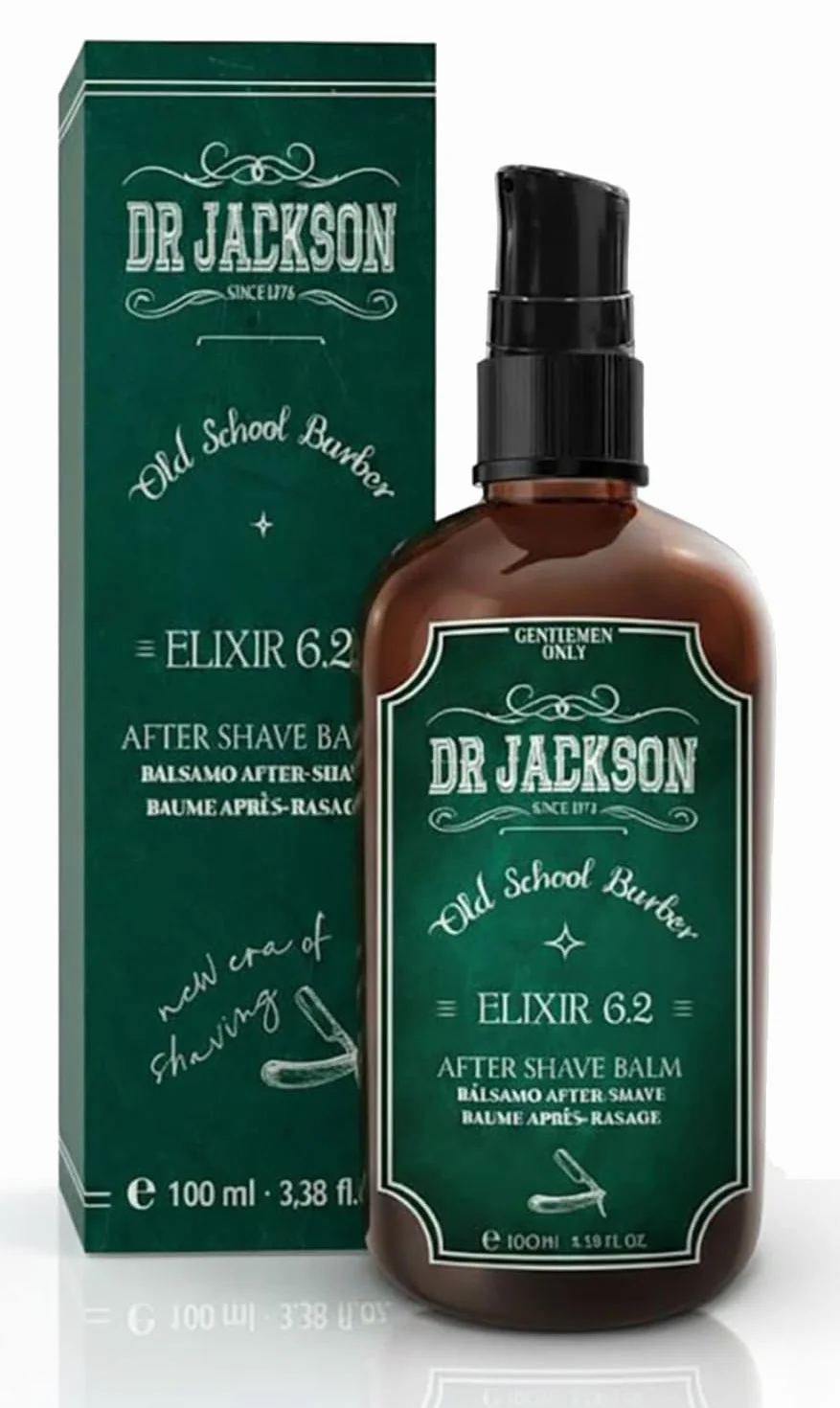 DR. JACKSON After Shave Hombre Antidot 6.2 Bálsamo Aftershave Sin Alcohol con Aloe Vera, Eucalipto y Vitamina E, 100 ml