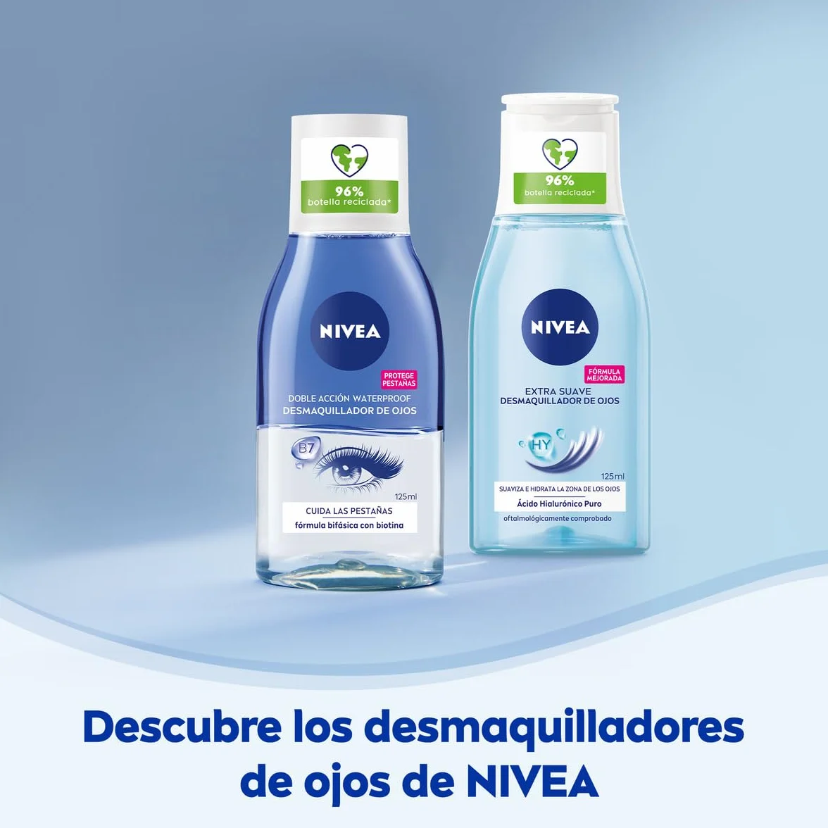 NIVEA Desmaquillador de Ojos Doble Acción 125 ml Líquido Desmaquillante para Contorno de Ojos Sensible
