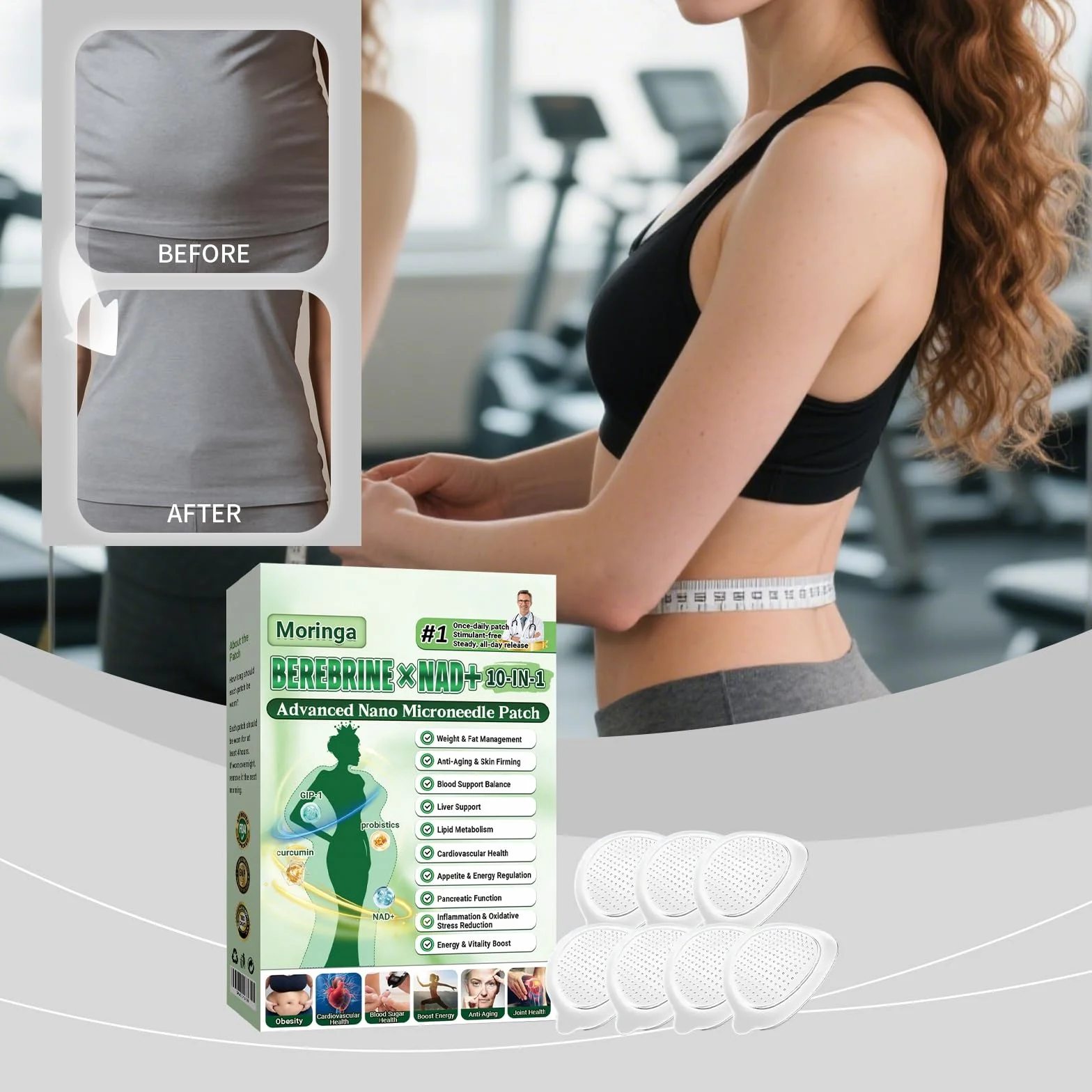 Parches Adelgazantes 10 en 1 con Nano Microagujas y Moringa Natural (3)