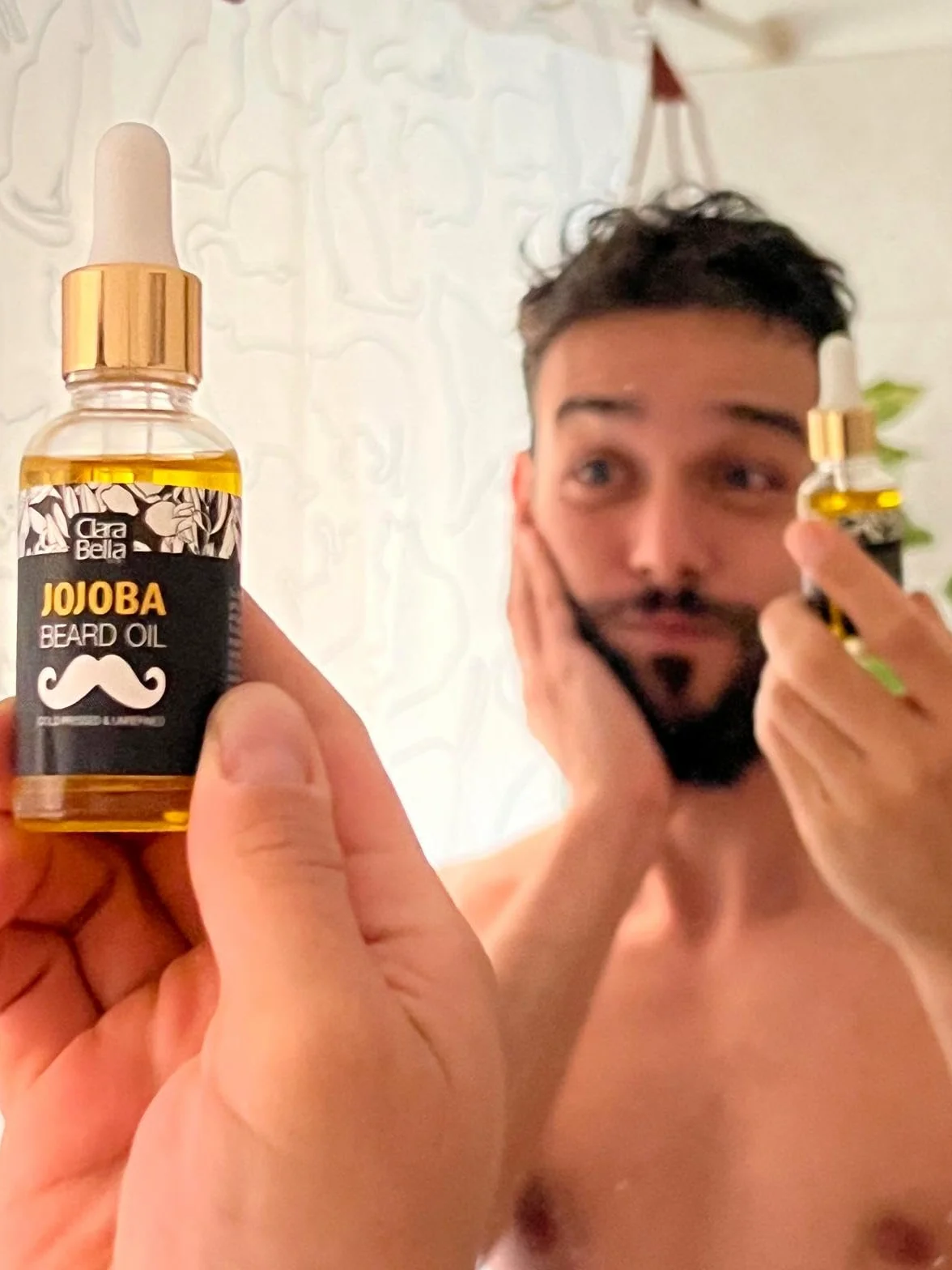 Juego de cepillos de madera para barba para hombre